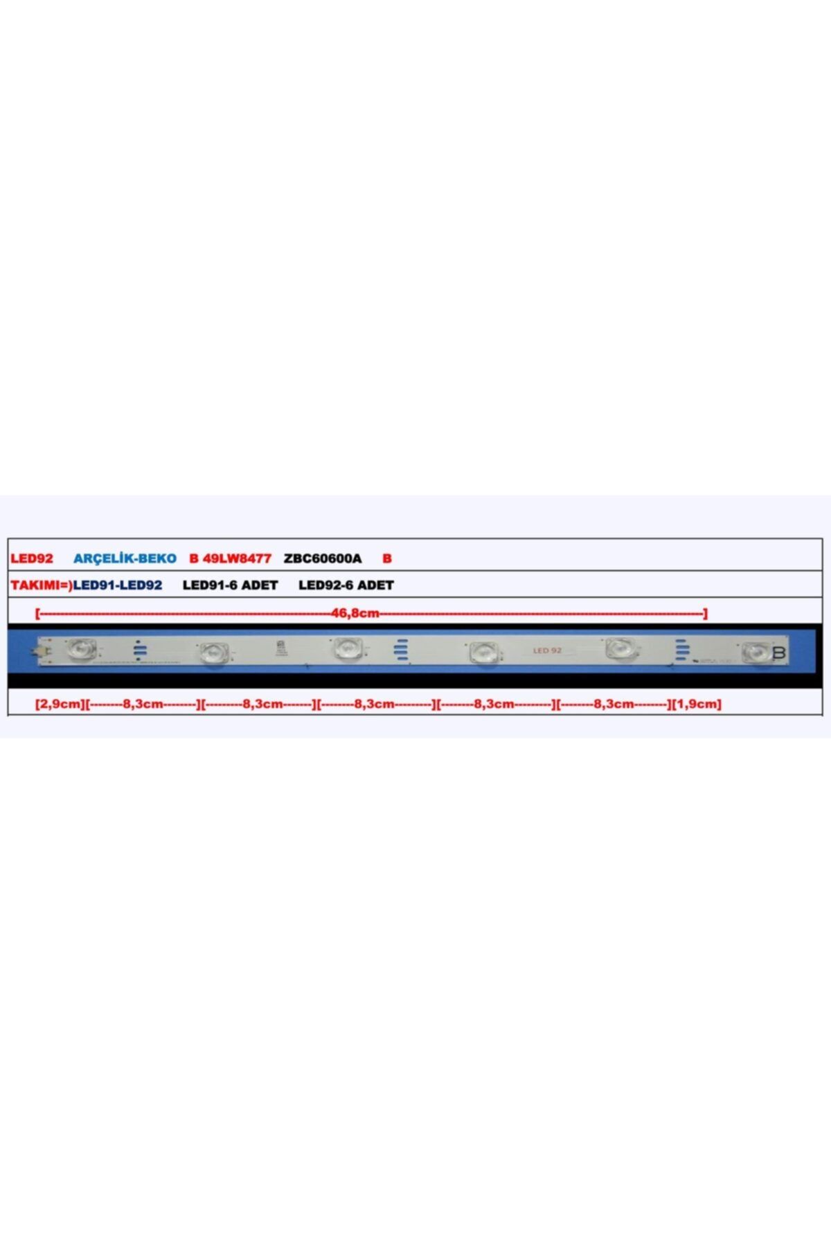 mate arcelik beko zbc60600a b b49lw8477 tv led bar fiyati yorumlari trendyol