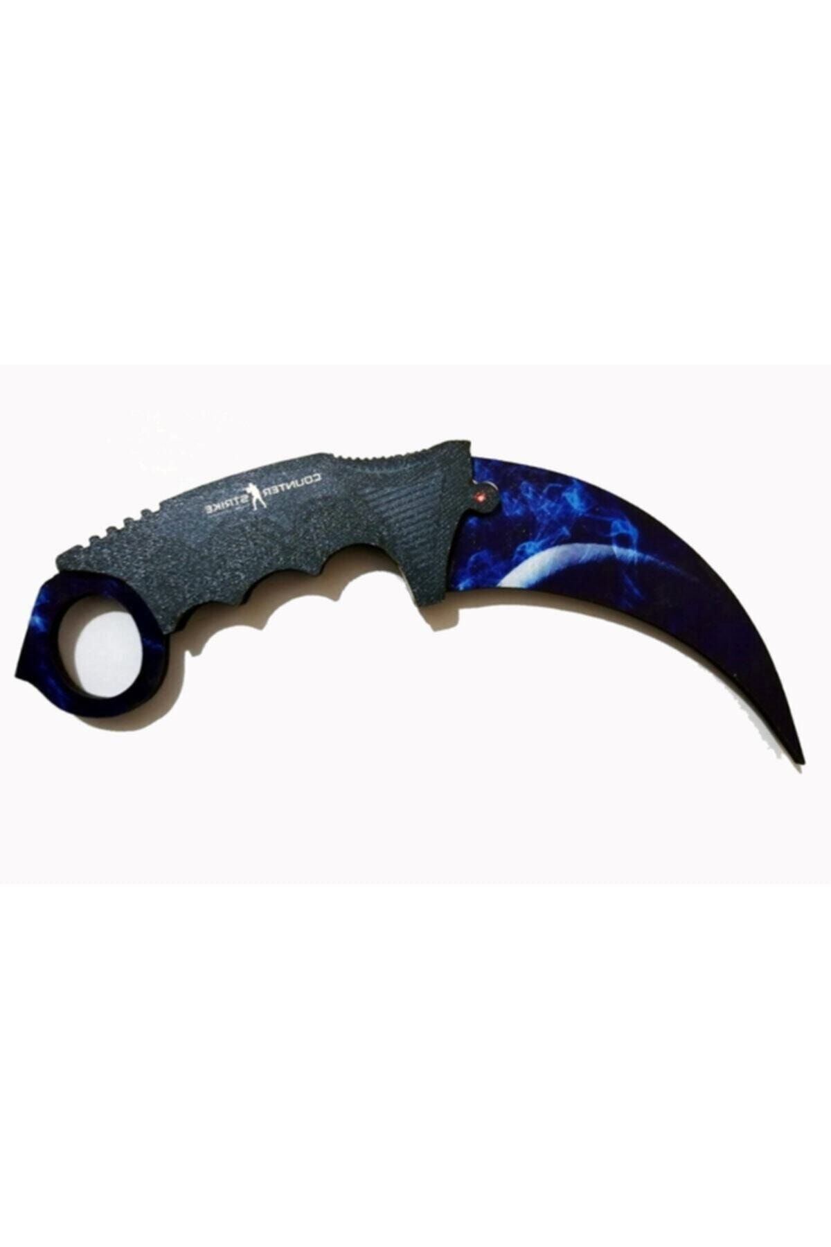 Hediyenealsak Ahşap Cs-go Elite Sapphire Oyuncak Karambit
