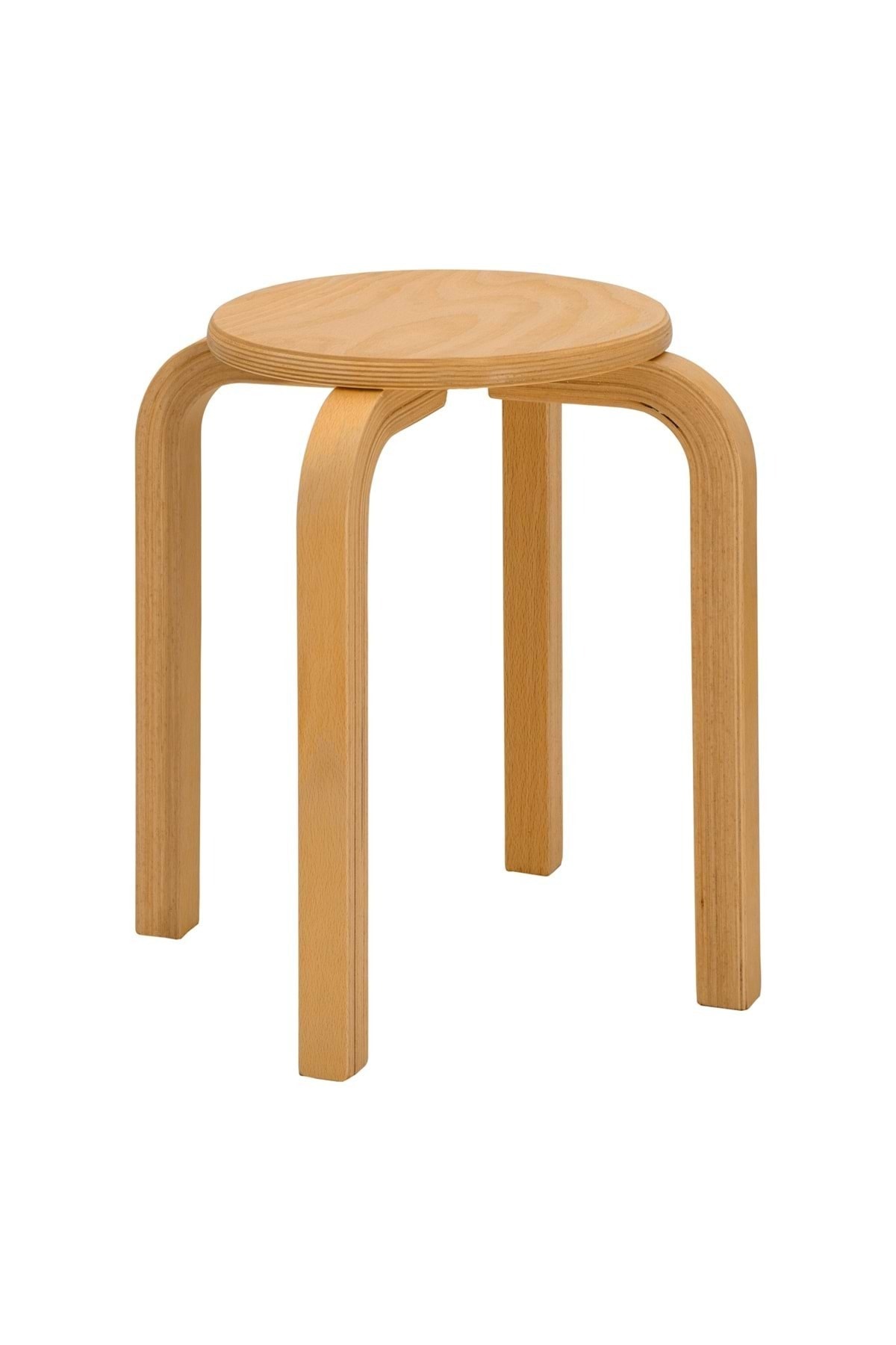 enskids Naturel Ahşap Dayanıklı Çocuk Taburesi - 31 Cm