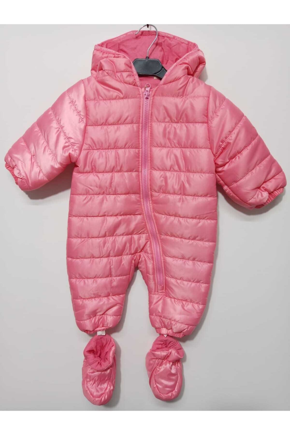 Happy Kids Kız Bebek Kapüşonlu-fermuarlı-çıkarılabilir Patikli Kozmonot Tulum (6-24) Ay Arası