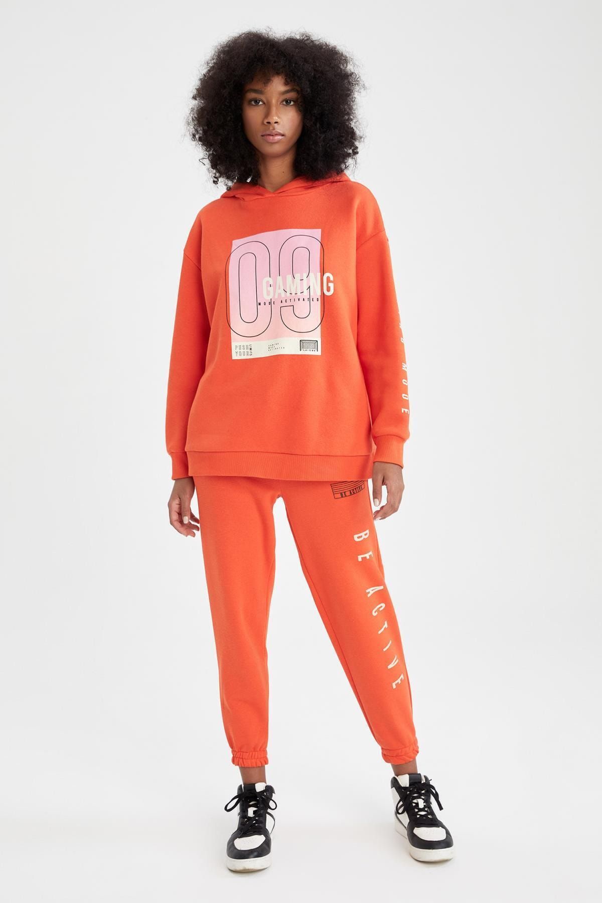 DeFacto Fit Jogger Standart Fit Kalın Sweatshirt Kumaşı Içi Yumuşak Tüylü Örme Pantolon