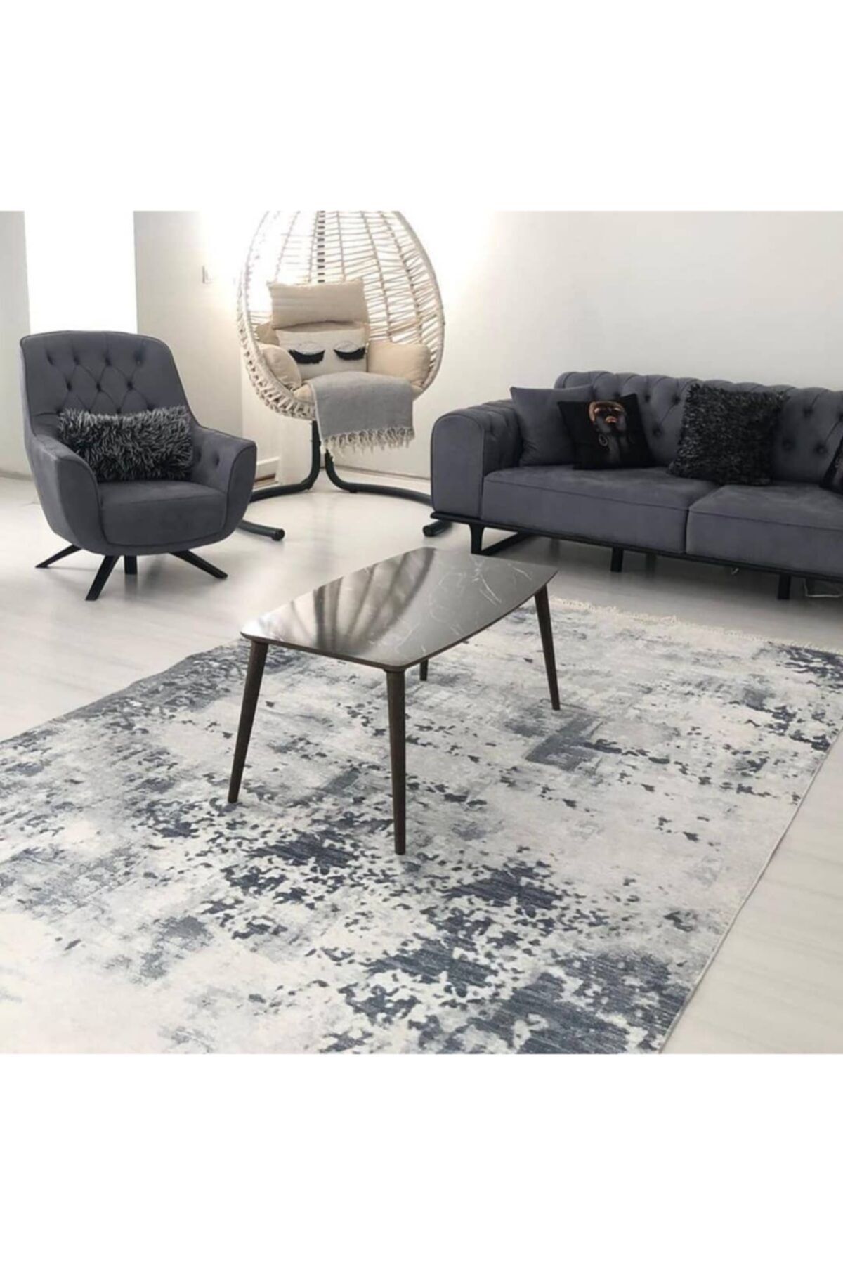 ALLGELSİN Yıkanabilir Kaymaz Tabanlı Halı Ve Yolluk Modelleri Ince Koridor Ve Oturma Odası Halısı