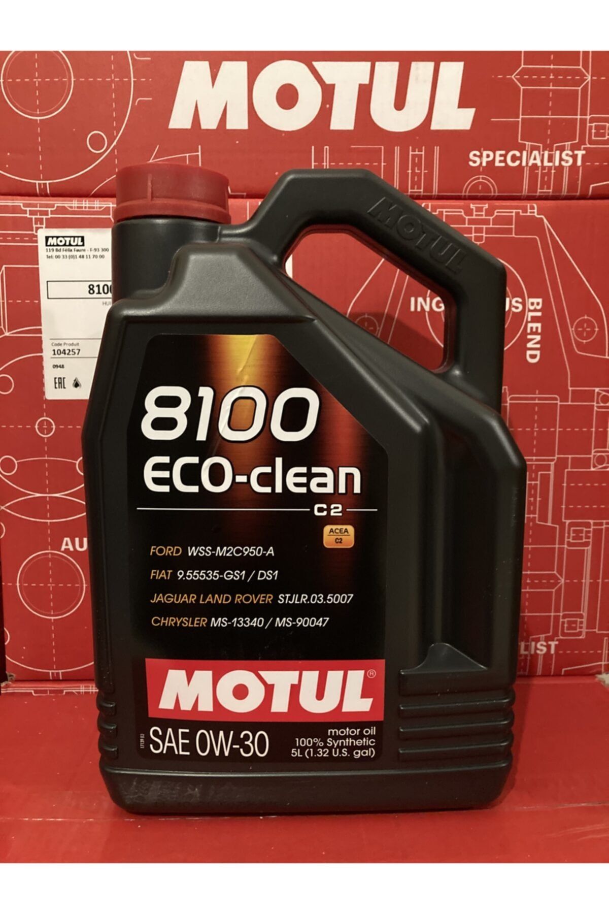 Motul 8100 Eco Clean C2 0w30-5 Litre