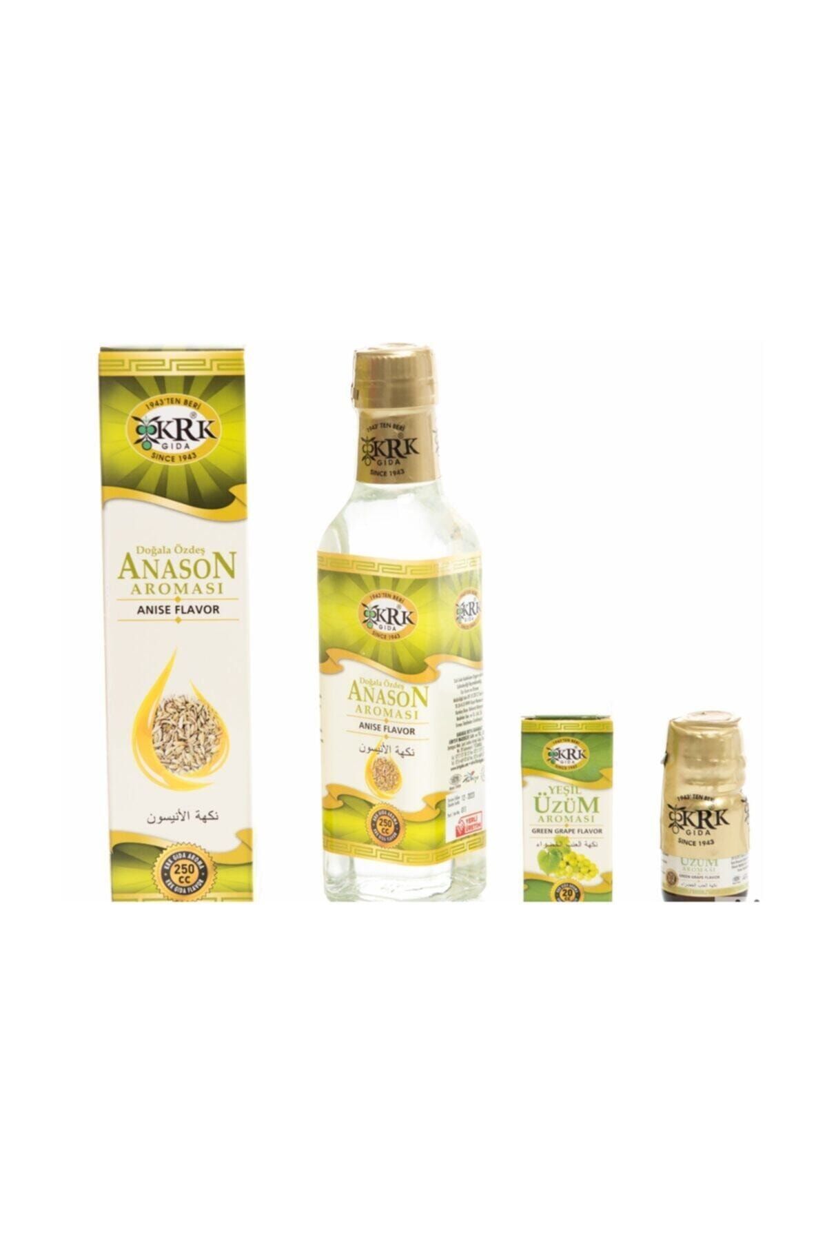Krk Gıda Krk Anason Aroması 250 Cc Ve Yeşil Üzüm Aroması 20 Cc Seti Özel