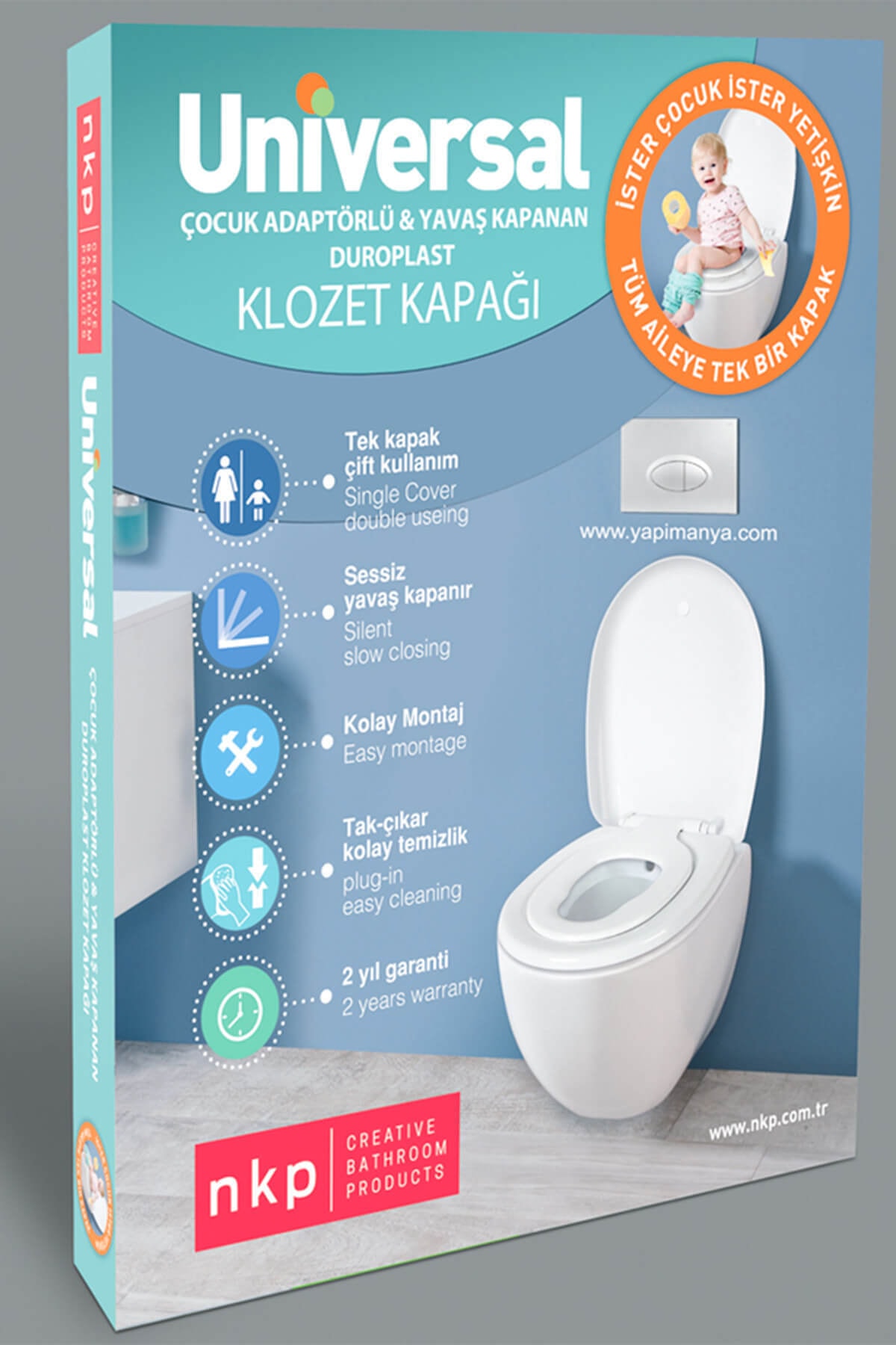 NKP Çocuk Adaptörlü Amortisörlü Klozet Kapağı