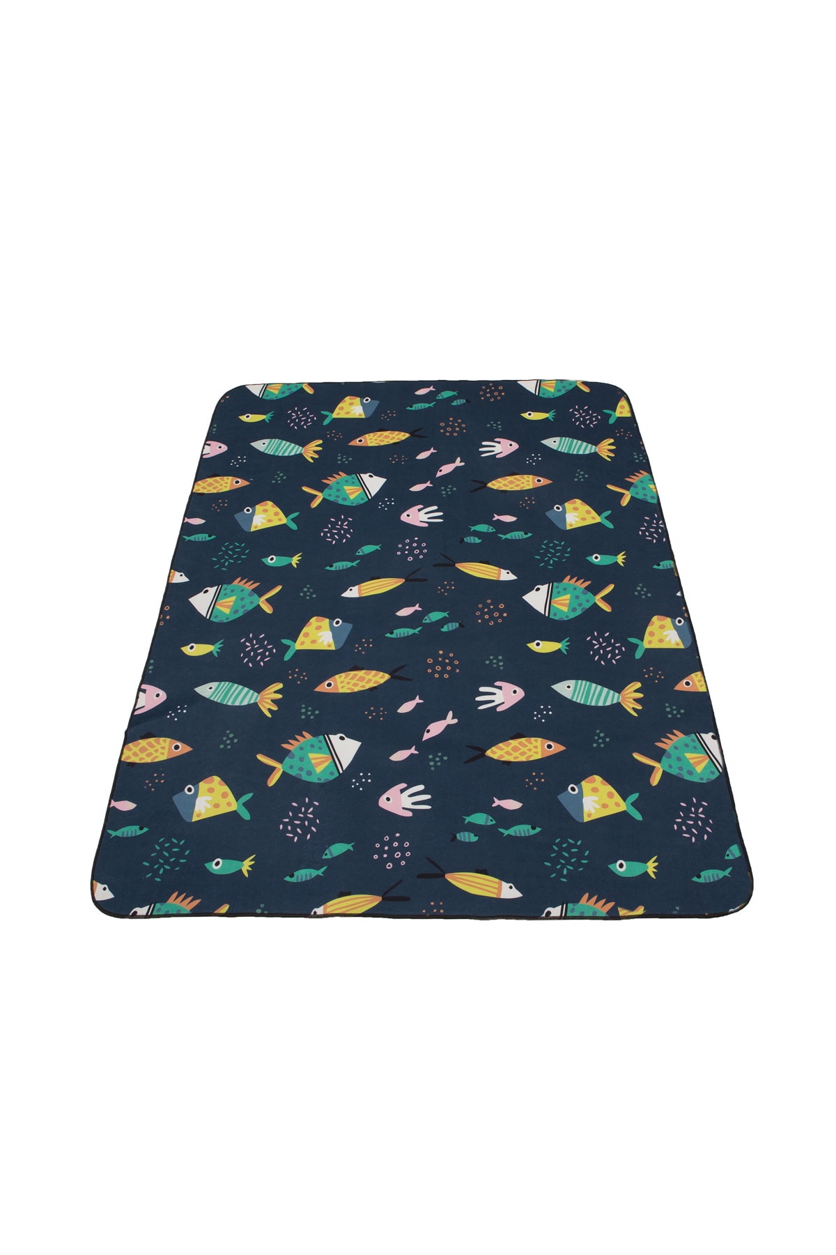 HAMUR Fishes 100x150 Cm Oyun Matı Bebek Ve Çocuk Halısı Balıklar Lacivert