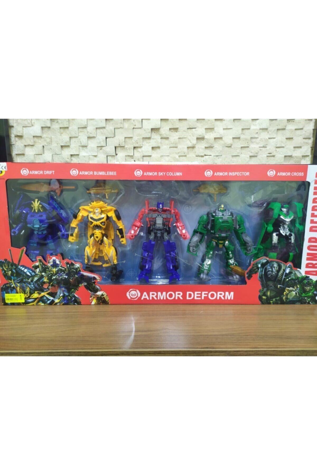 Yasemin Oyuncak Robota Dönüşen Transformers Robot Arabalar 5'li Set Oyuncak