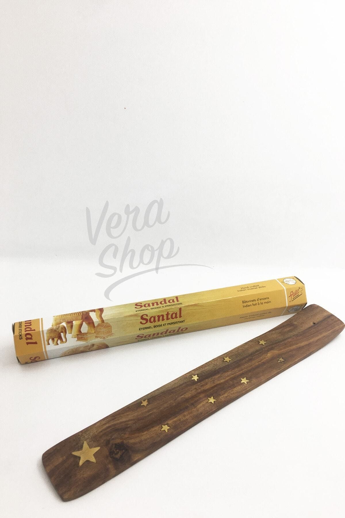Flute Tütsü Sandal Ağacı 20 Adet Tütsü Ve Ahşap Tütsü Kayığı