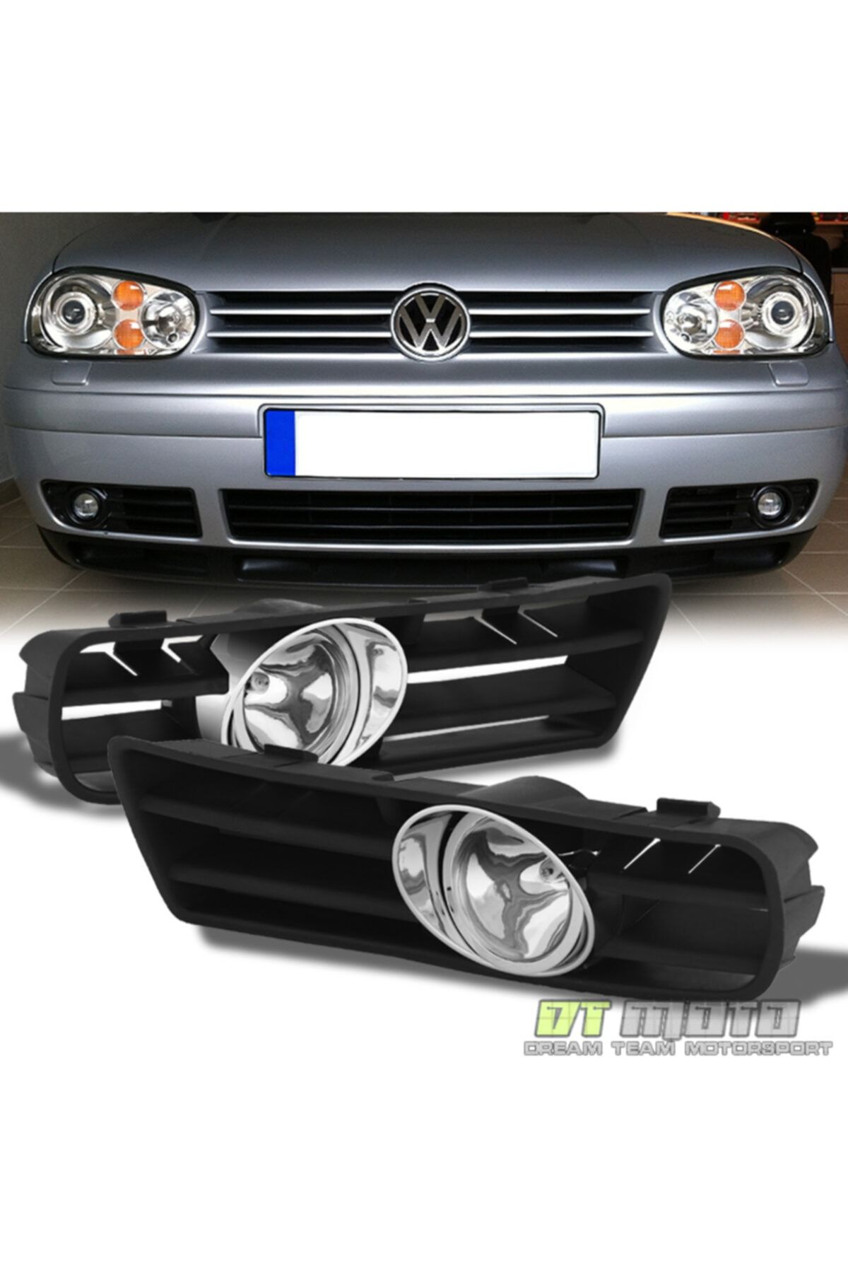 Universal Volkswagen Golf 4 Sis Farı Çerçeveli Oem Tip Kromajlı