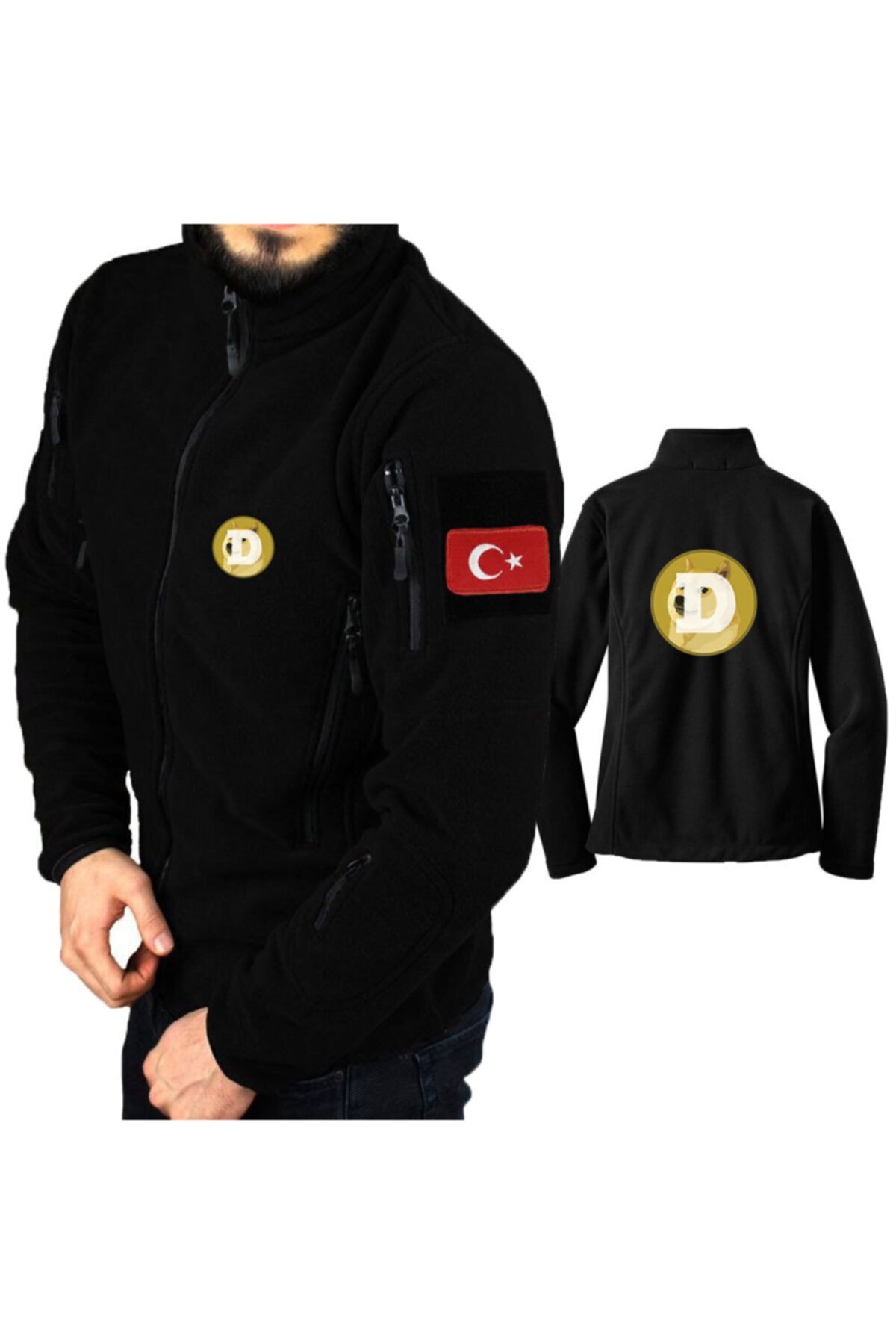 astak Dogecoin Askeri Taktik Polar /mont Peç'li Bll403