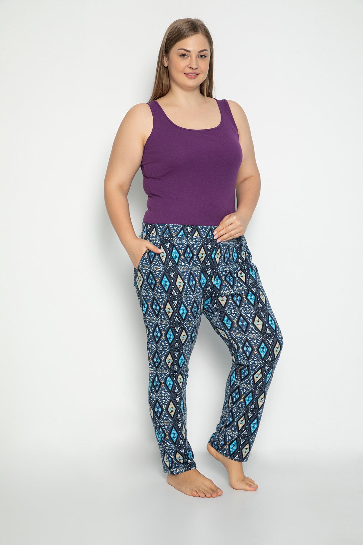 Women's plus size pajama pants with pocket sales