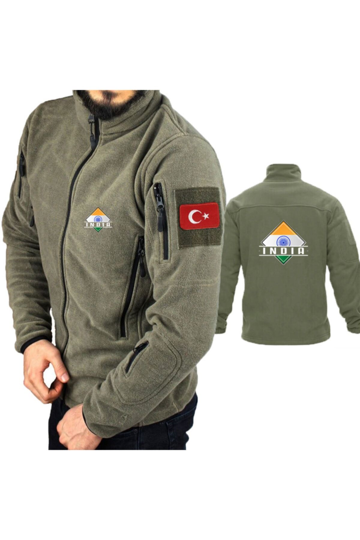 astak Hindistan Askeri Taktik Polar /mont Peç'li Bll2252