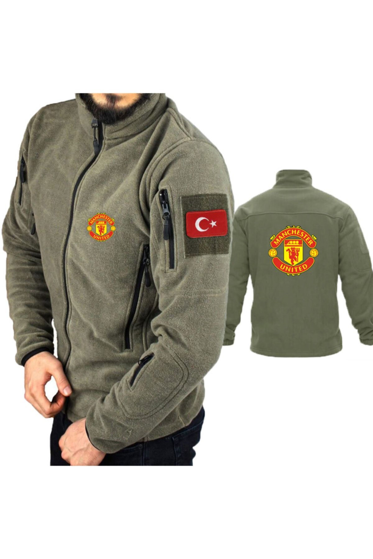 astak Manchester United Askeri Taktik Polar /mont Peç'li Bll1275