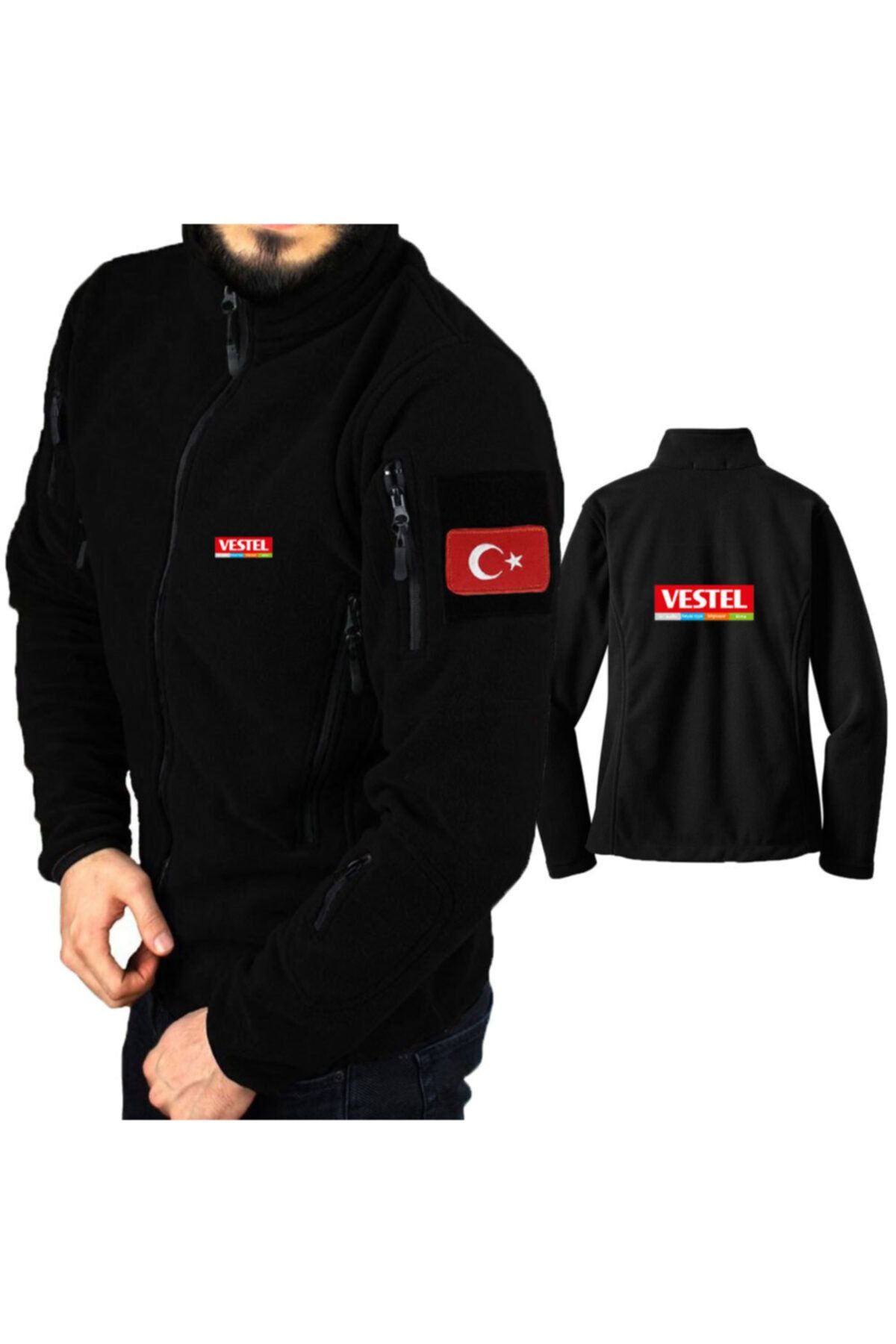 astak Vestel Logo Askeri Taktik Polar /mont Peç'li Bll399