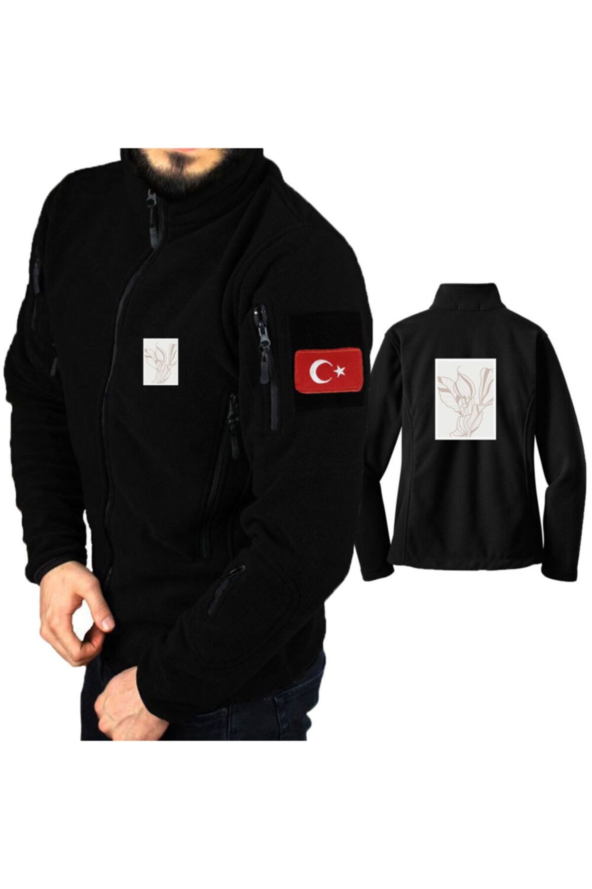 astak Çiçek Askeri Taktik Polar /mont Peç'li Bll624