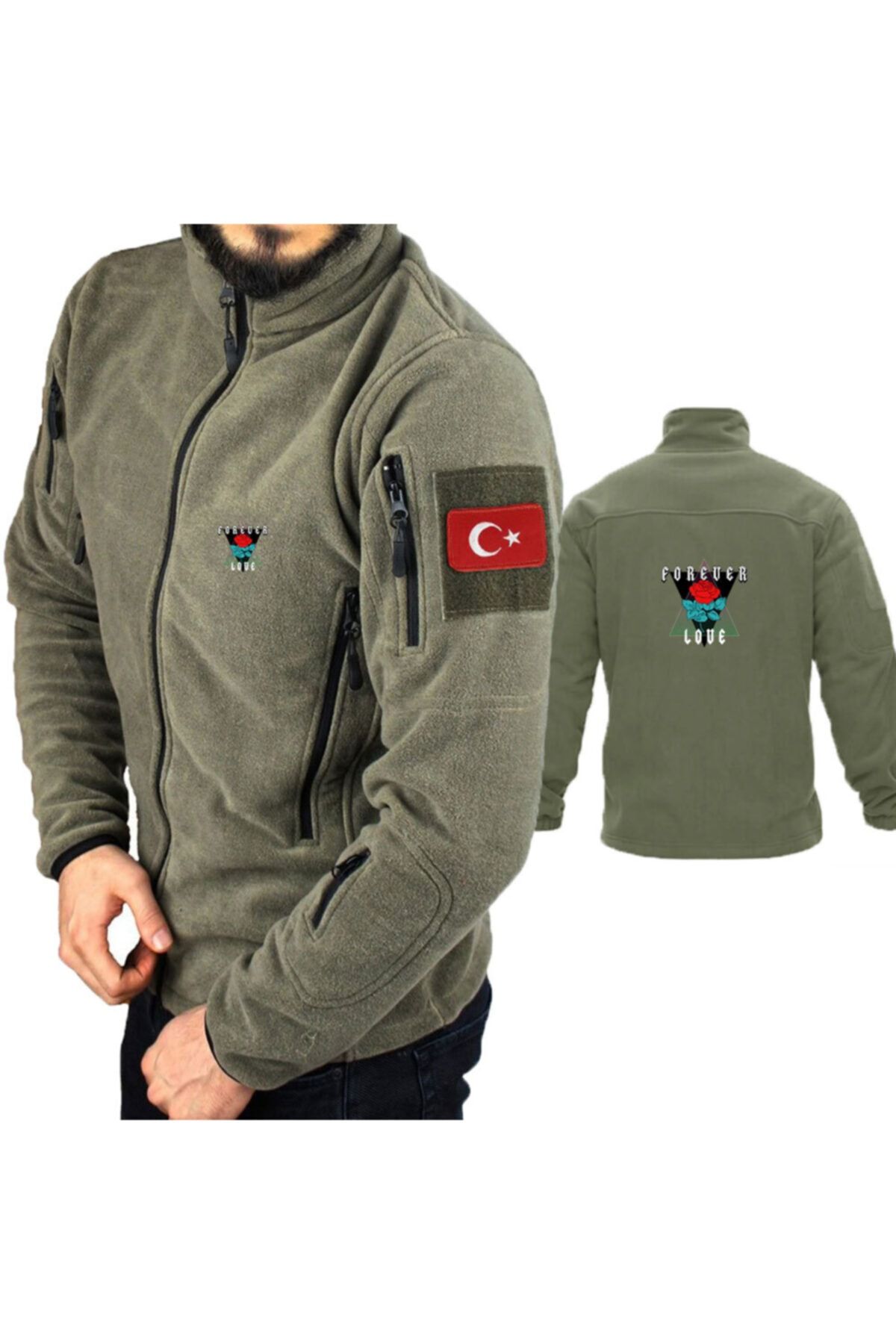 astak Forever Love Askeri Taktik Polar /mont Peç'li Bll1572