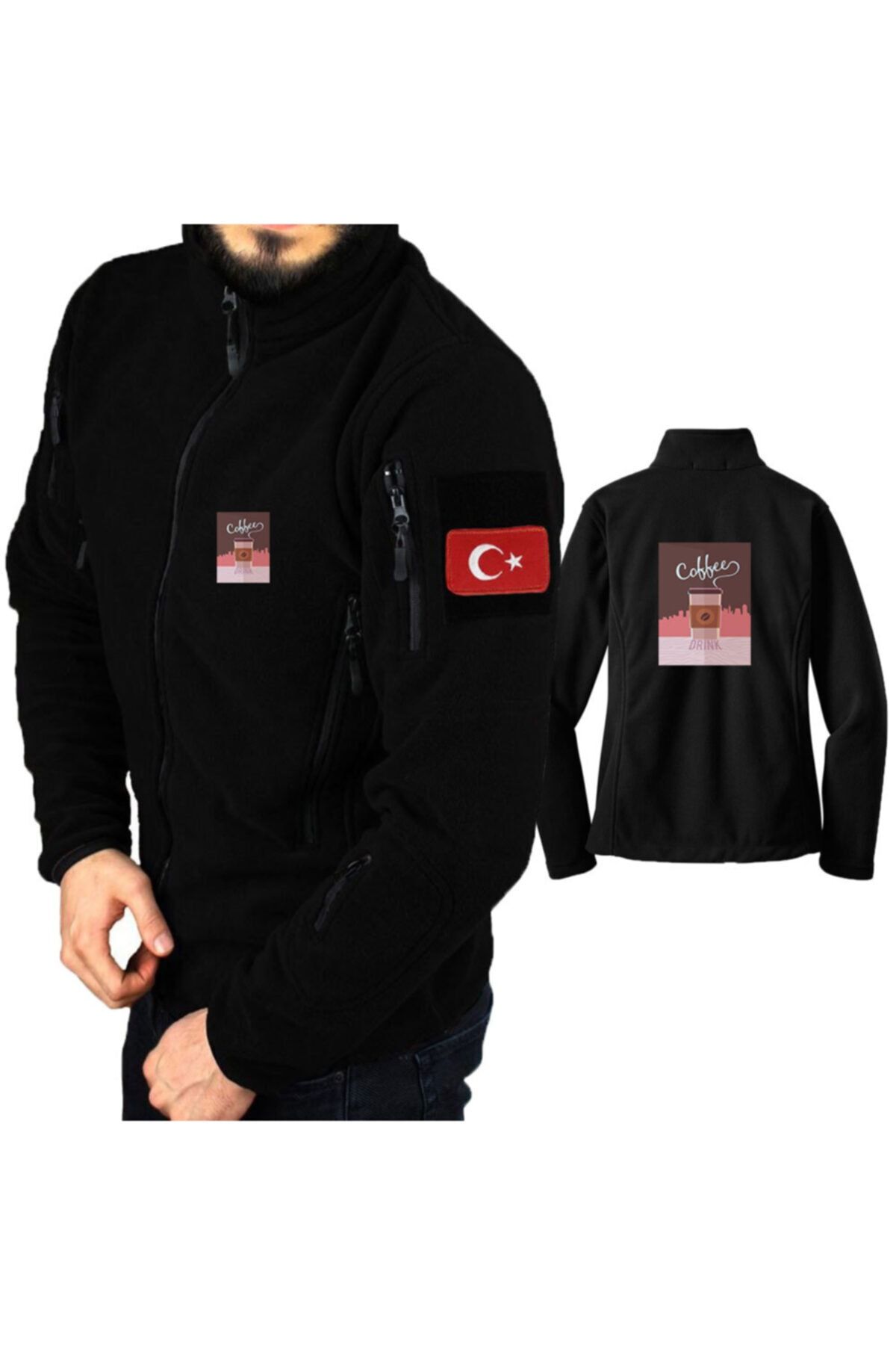 astak Coffee Drink Askeri Taktik Polar /mont Peç'li Bll609
