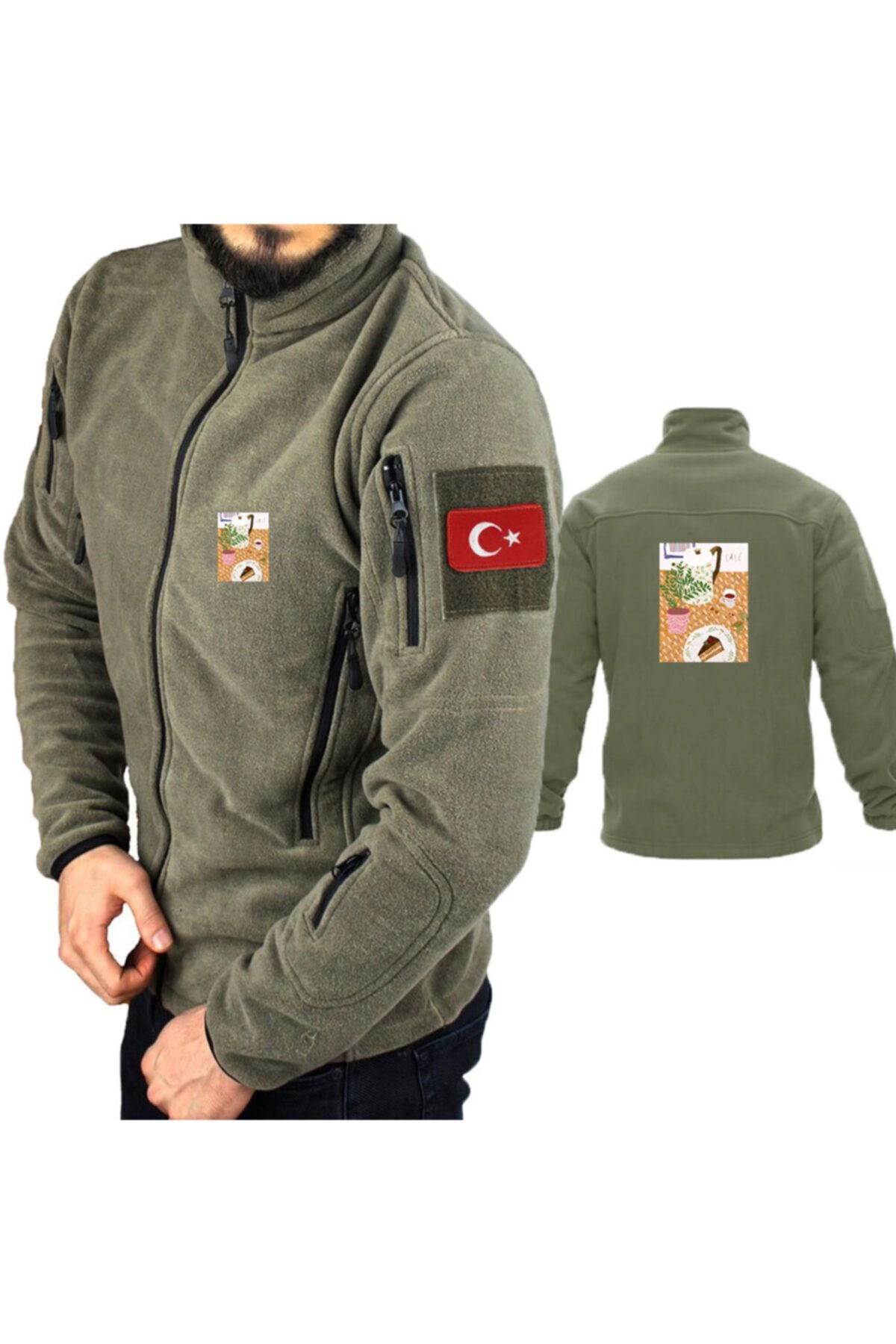 astak Kafe Askeri Taktik Polar /mont Peç'li Bll525