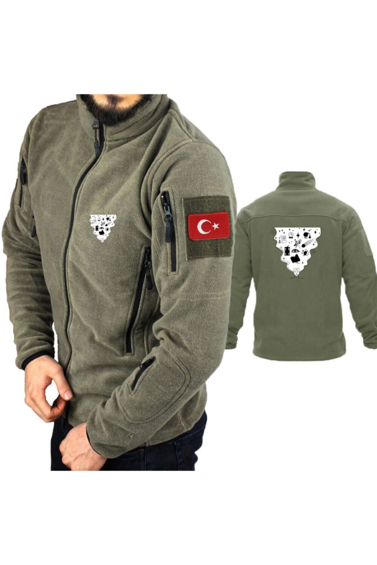 astak Sihirbaz Askeri Taktik Polar /mont Peç'li Bll1312