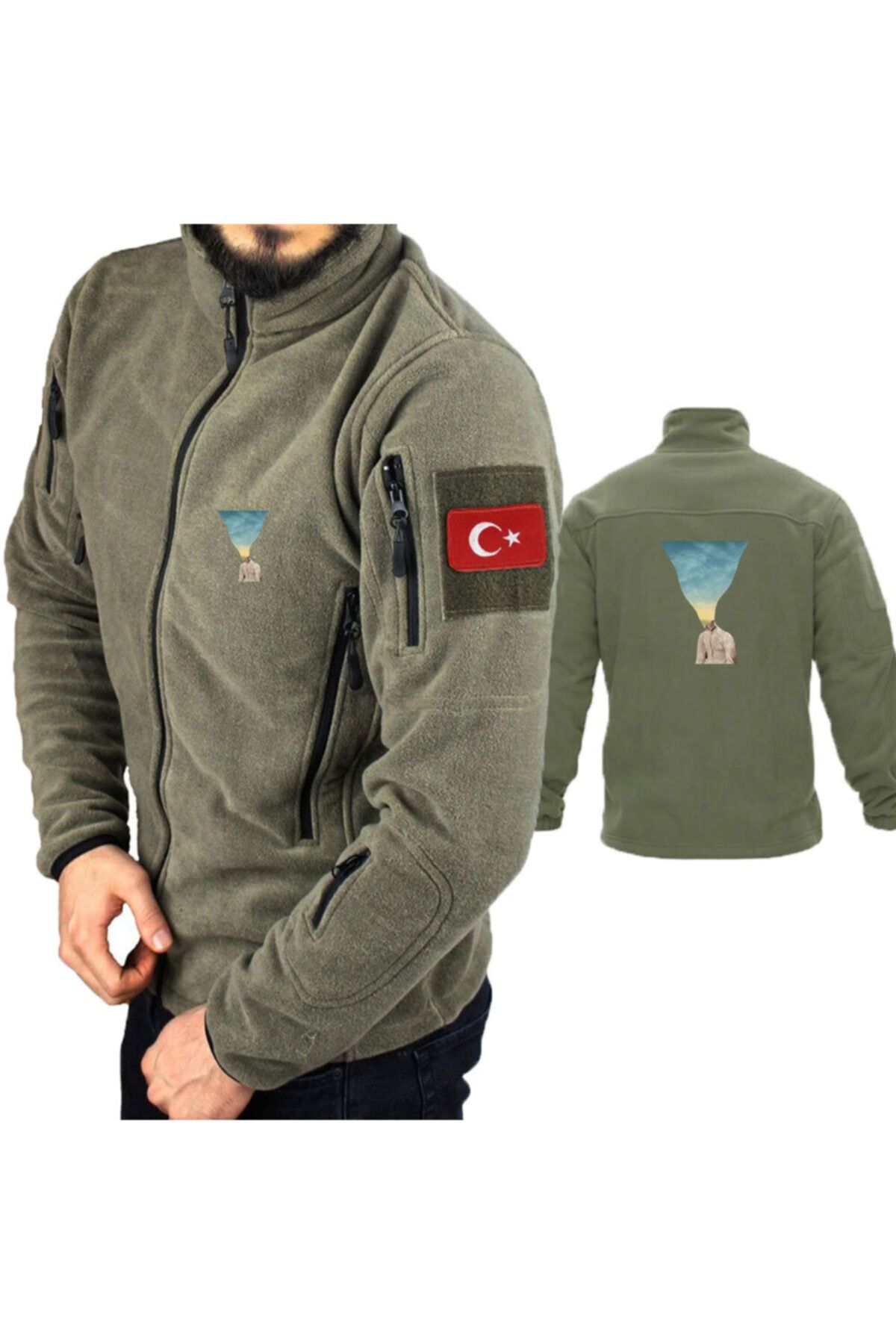 astak Düşünce Askeri Taktik Polar /mont Peç'li Bll1001