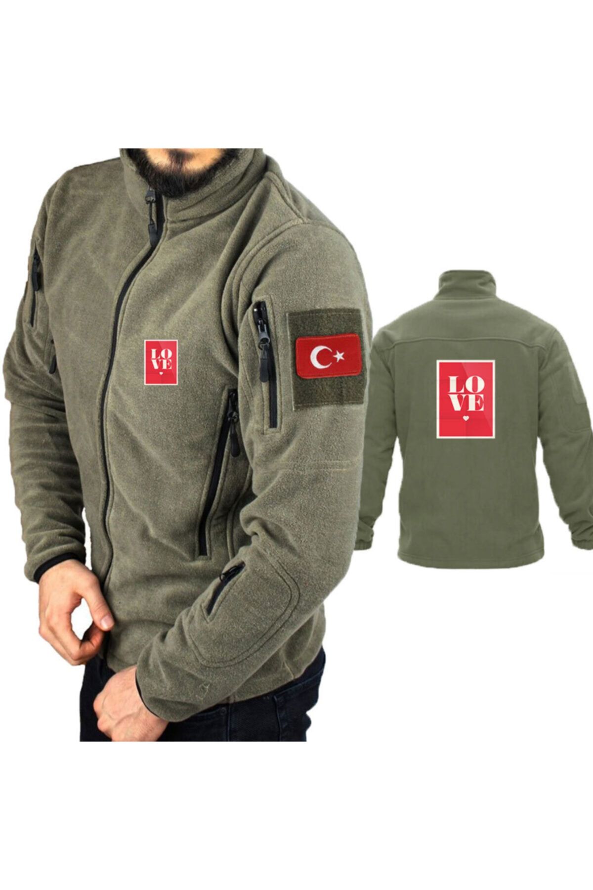 astak Love Askeri Taktik Polar Mont Peç'li Bll541