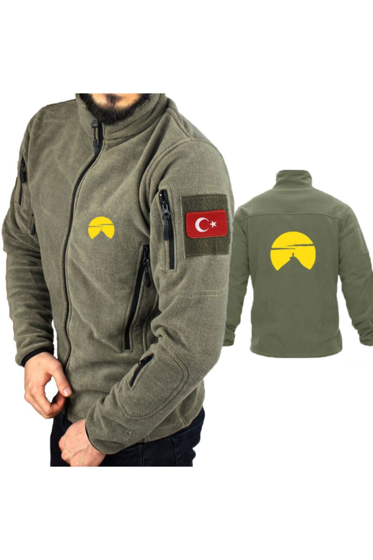 astak Unisex Haki Sun Askeri Taktik Polar Mont Peç'li Bll279