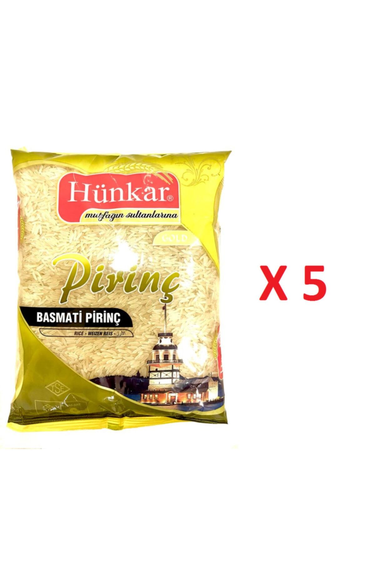 Hünkar Basmati Pirinç Hint Pirinci 1000 Gr X 5