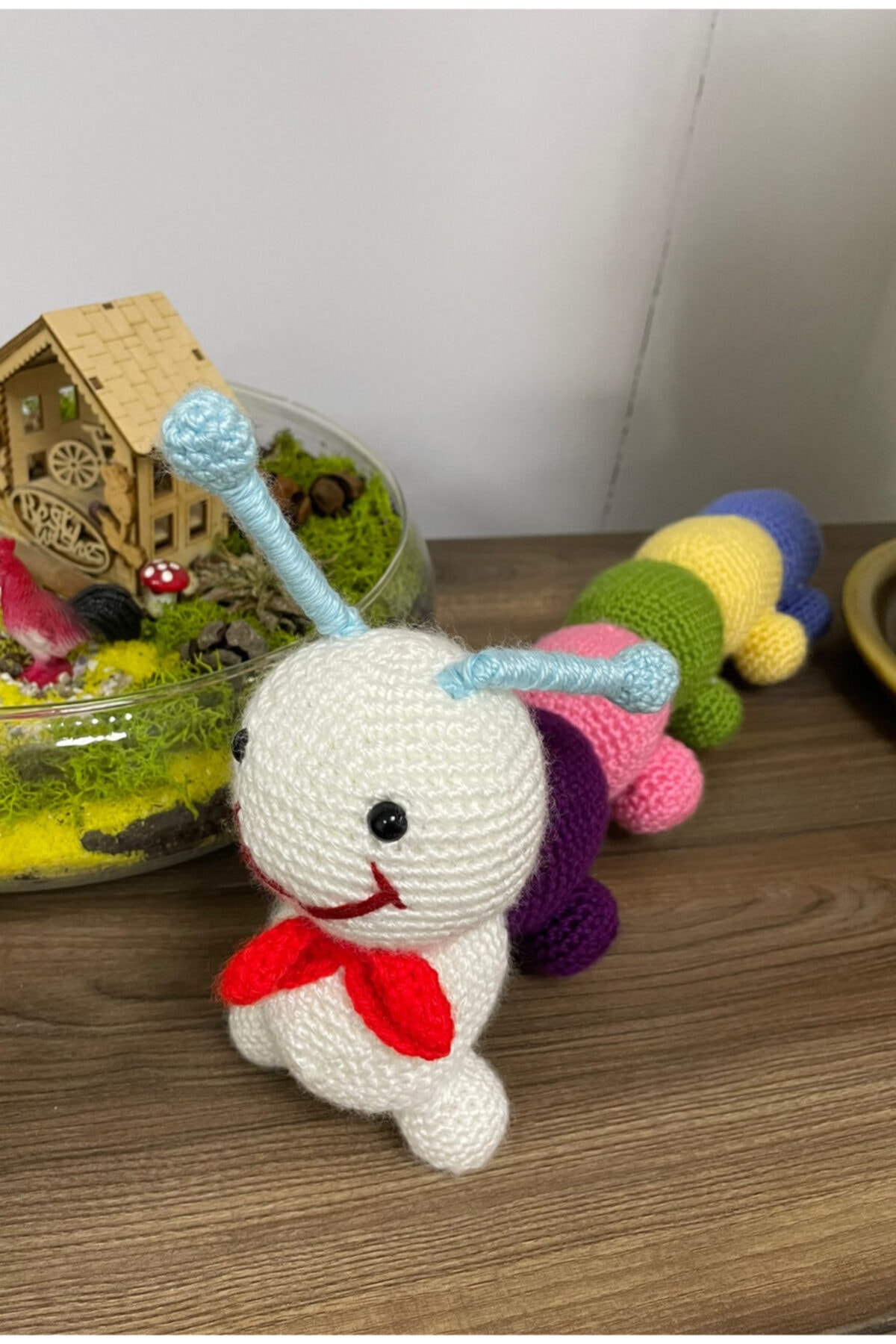 Touch Amigurumi El Örgüsü Organik Oyuncak Tırtıl