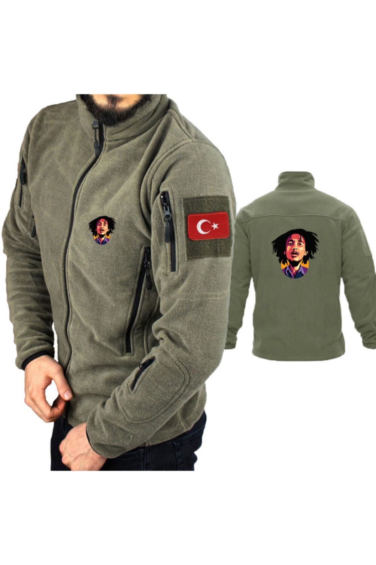 astak Bob Marley Askeri Taktik Polar /mont Peç'li Bll958