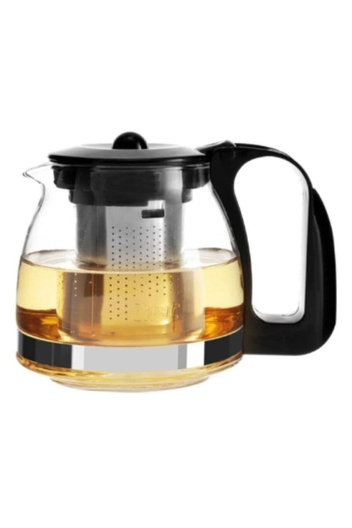 STAR KITCHEN Yakut Çelik Süzgeçli Isıya Dayanıklı Cam Demlik 900 ml