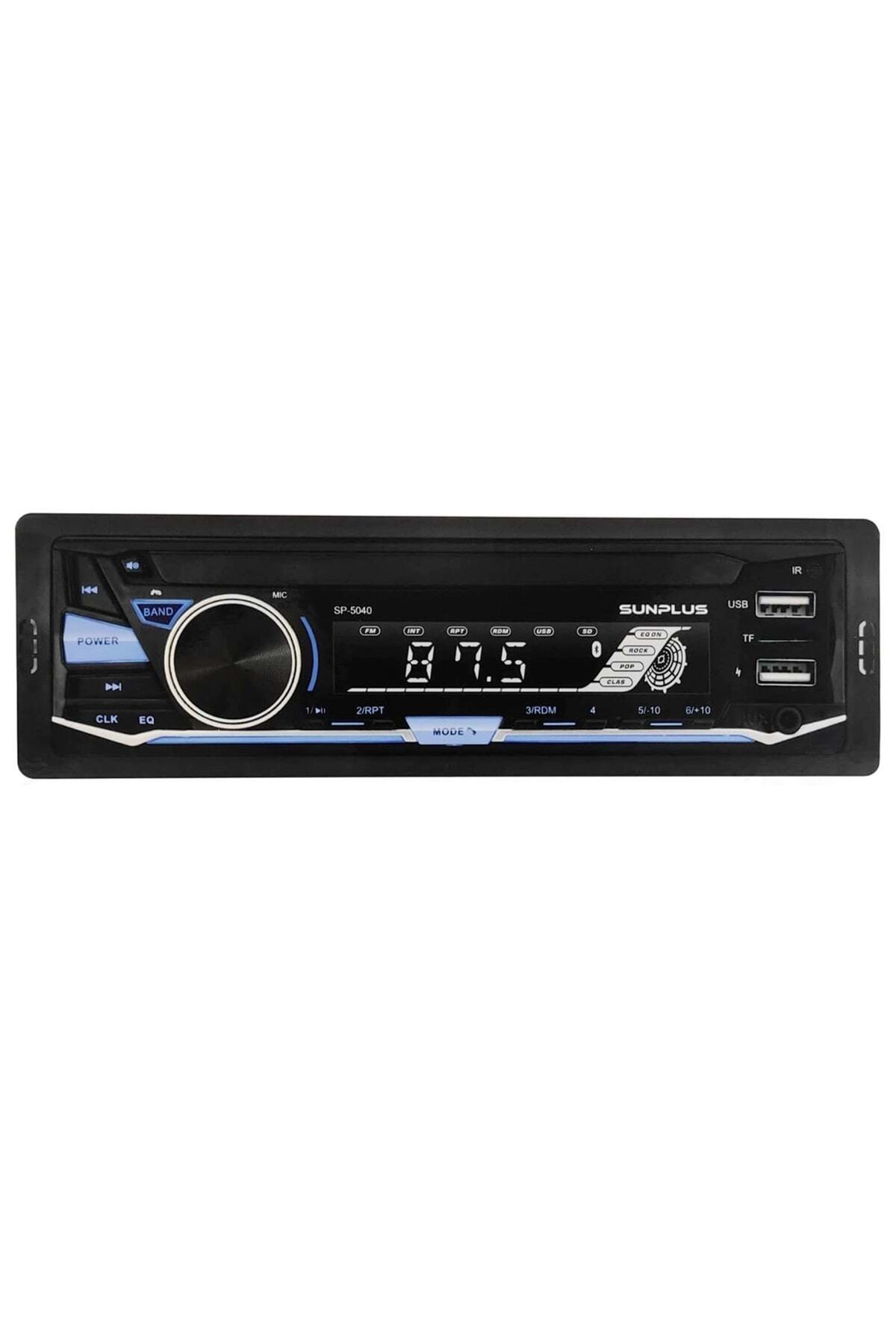sunplus Oto Teyp 4x55w Bt/usb/sd/fm/aux 7 Renkli Sp-5040