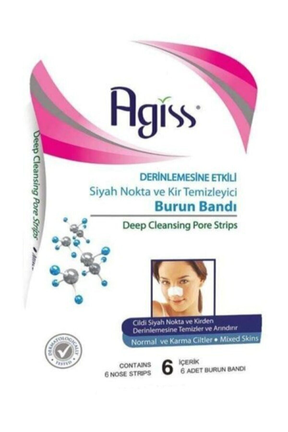 AGISS Siyah Nokta Burun Temizleme Bandı Normal Ciltler