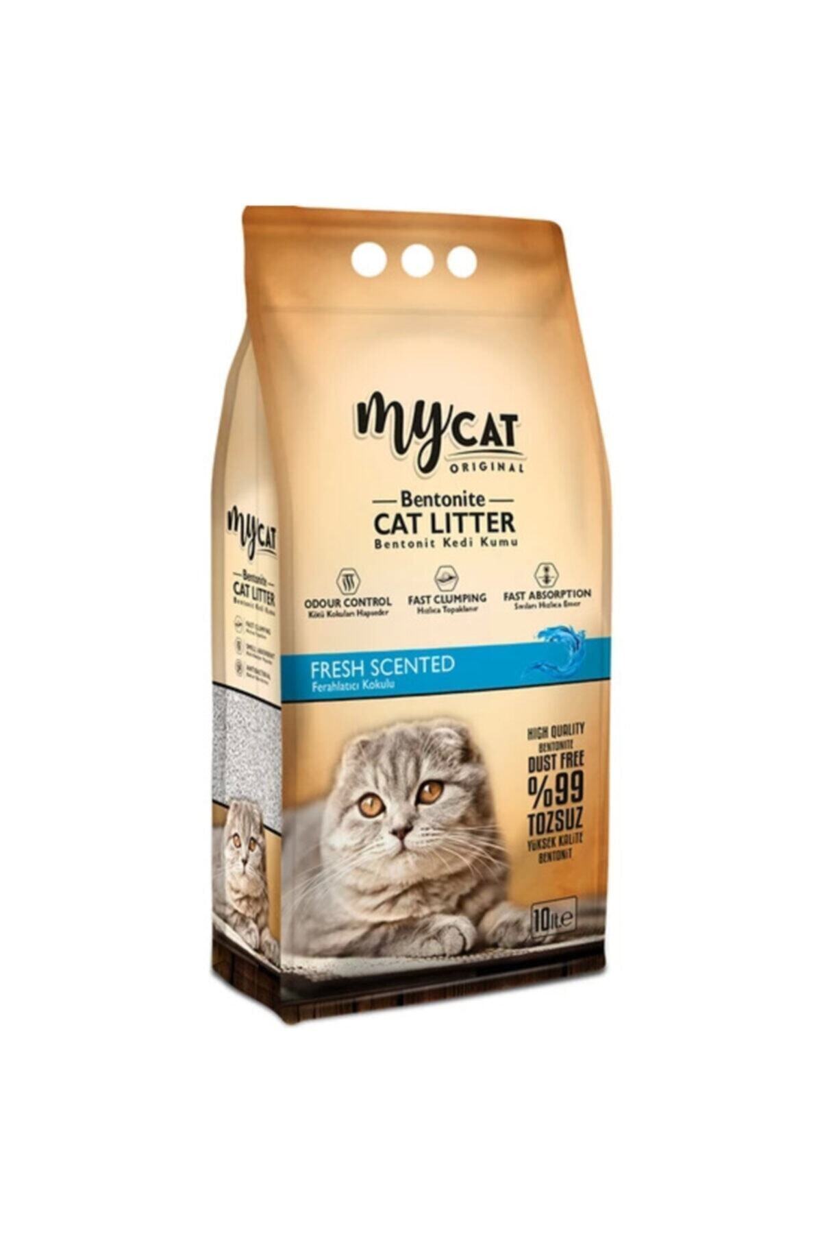 My Cat Mycat Ferahlatıcı Kokulu Topaklaşan Bentonit Kedi Kumu 10lt (ince Taneli)