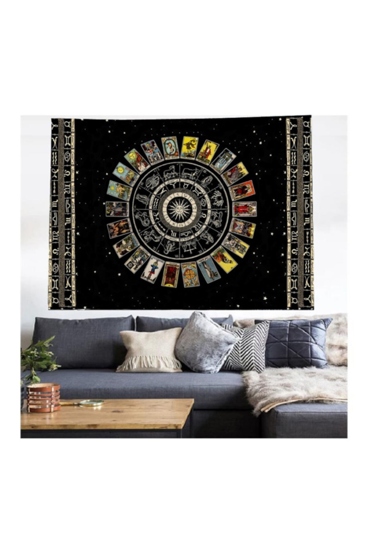 Köstebek Anime 70 X 100 Cm Zodiac Astrology Chart Duvar Halısı