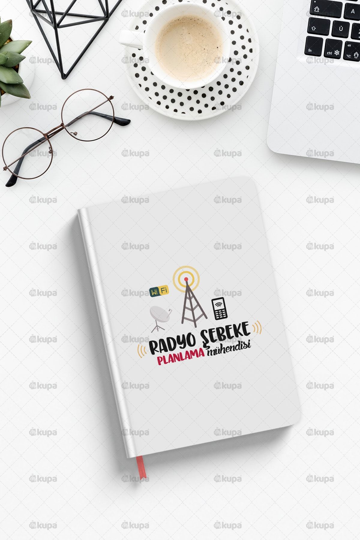 Mykupa Radyo Şebeke Planlama Mühendisi Baskılı Beyaz Defter Ajanda