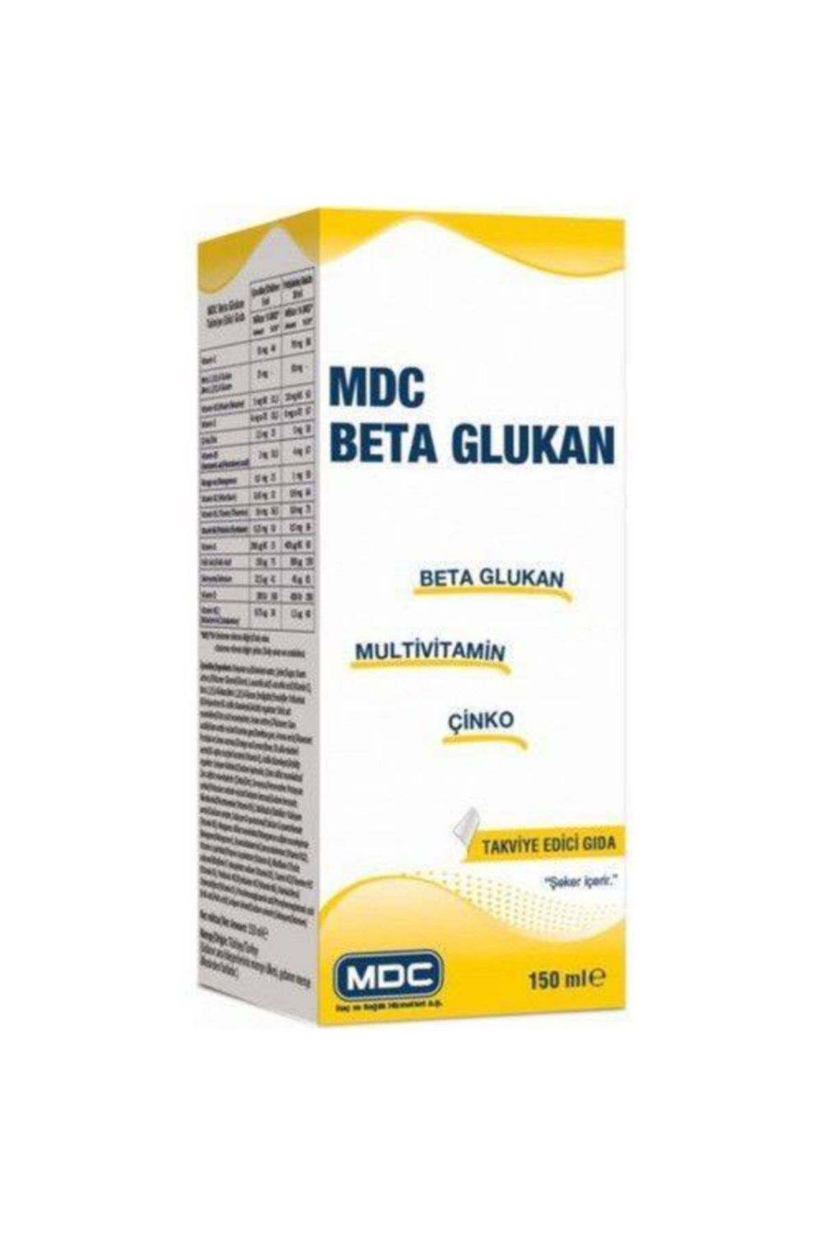 MDC Beta Glukan Multivitamin Çinko 150 Ml