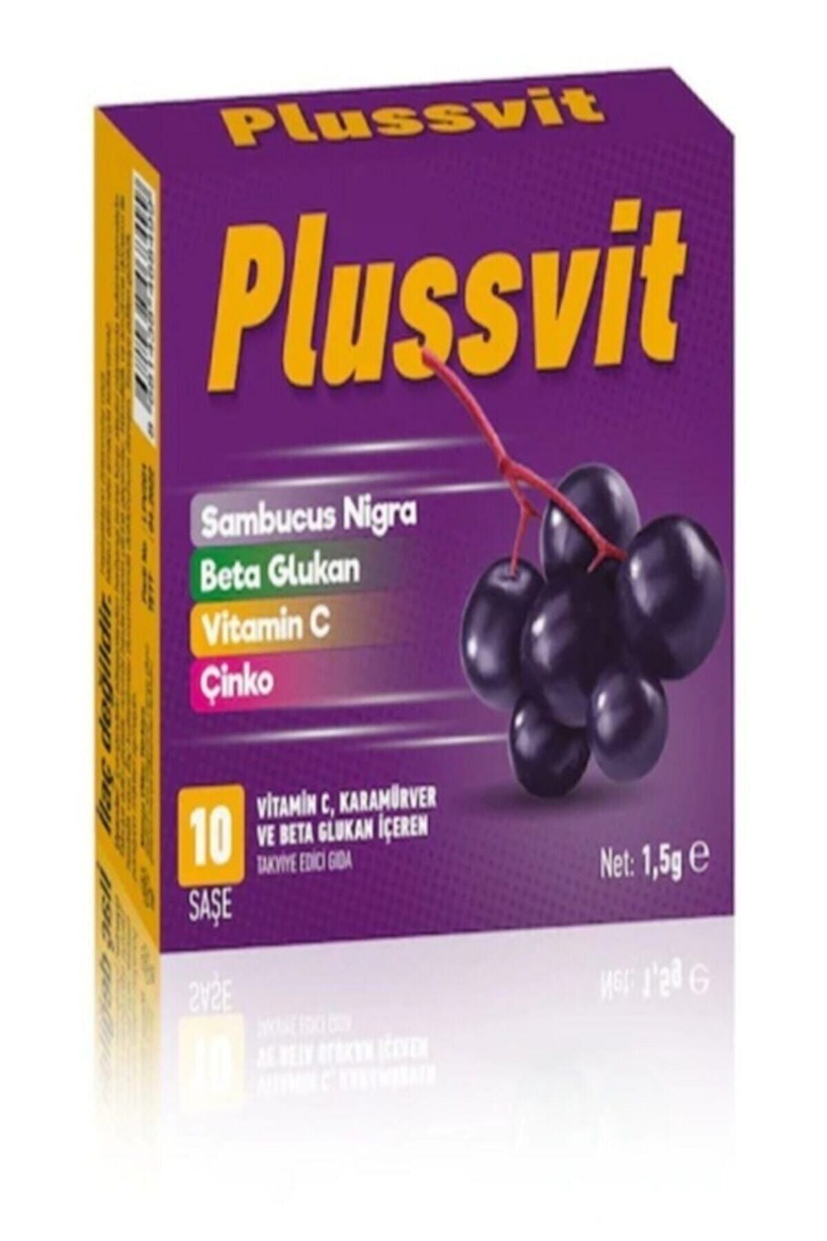 LedaPharma Plussvit 10 Saşe Sambucus Nigra Beta Glukan Vitamin C Çinko
