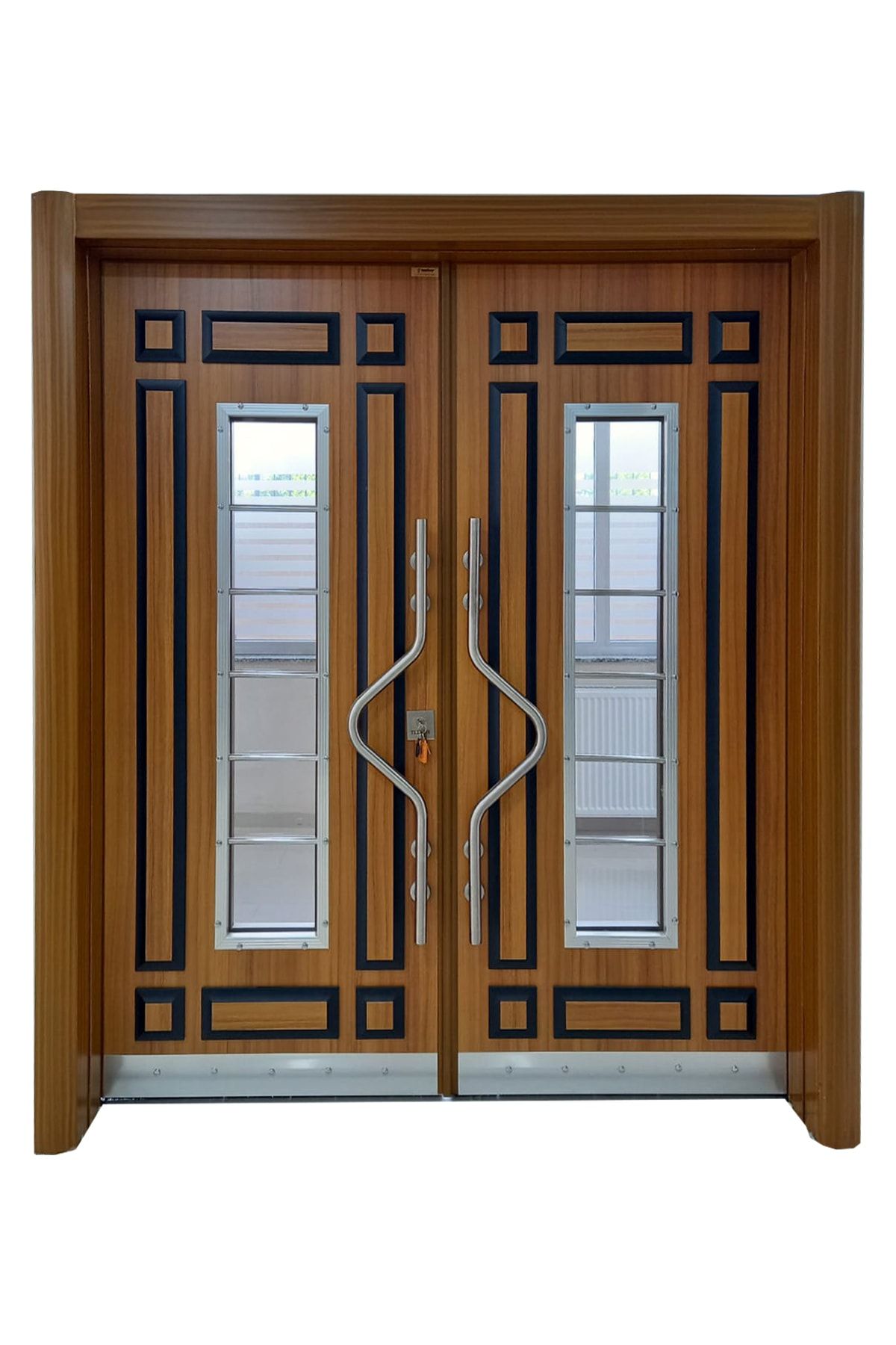 Tezdoor Tez0152 Villa Kapısı, Abd Desen Kabartmalı Model Bina Kapısı, Çelik Kapı