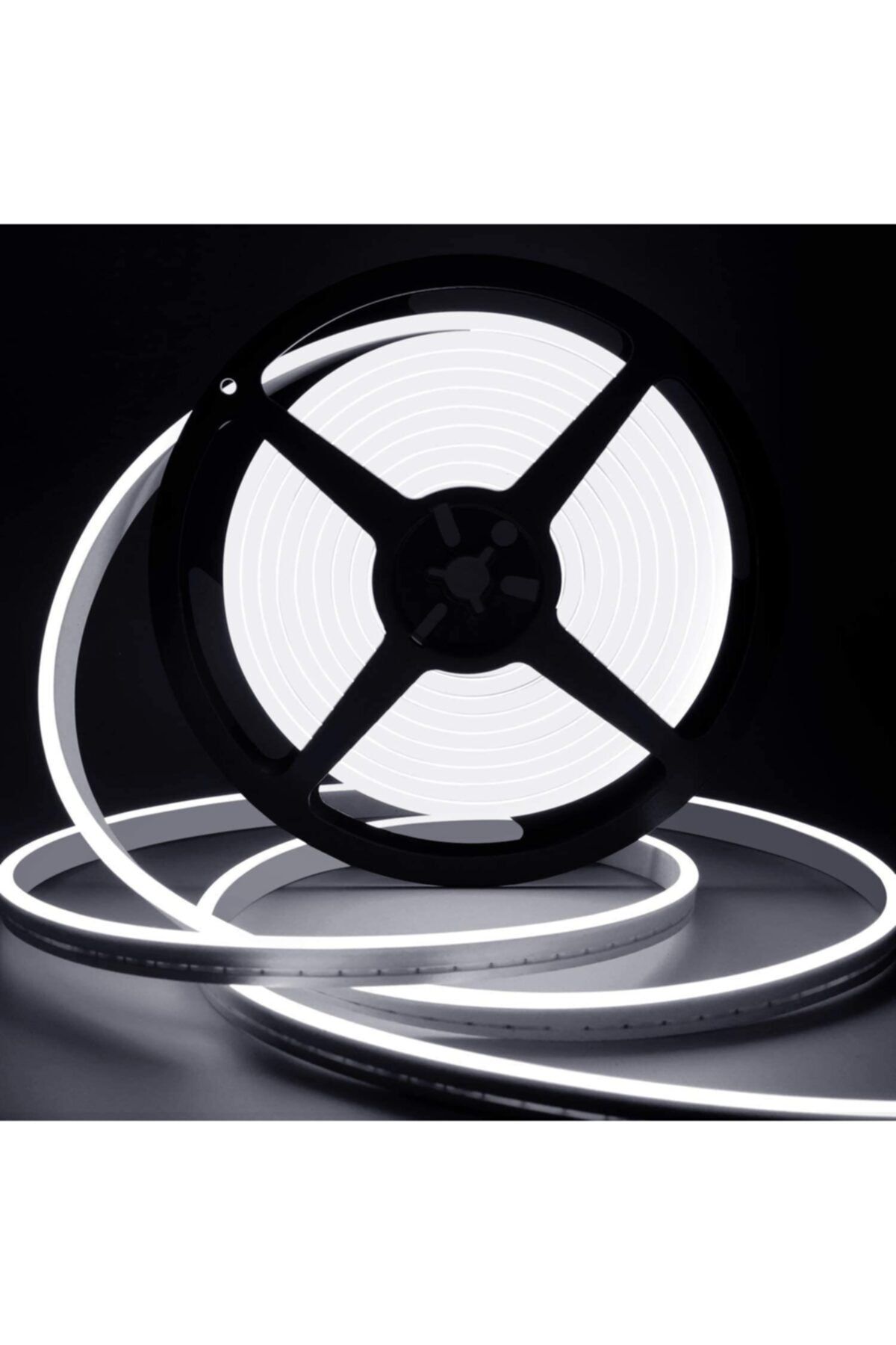 Helios Neon Hortum Led 5 Metre Beyaz 12w Trafoyla Çalışır Led Neon Şerit Yağmur Almaz Neon Led Şerit