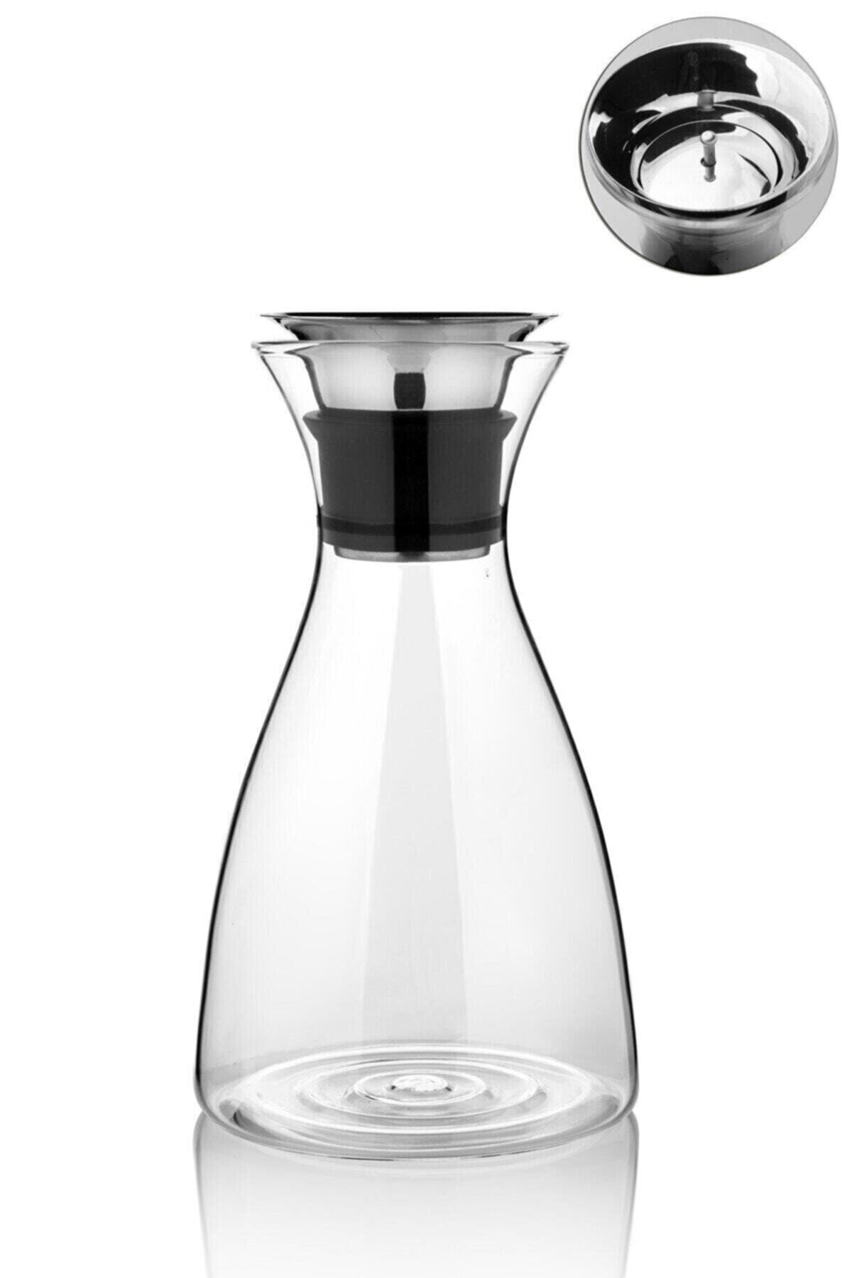 Cagla Homes Metal Otomatik Kapaklı Borosilikat Cam Sürahi Karaf 1600ml -srh08