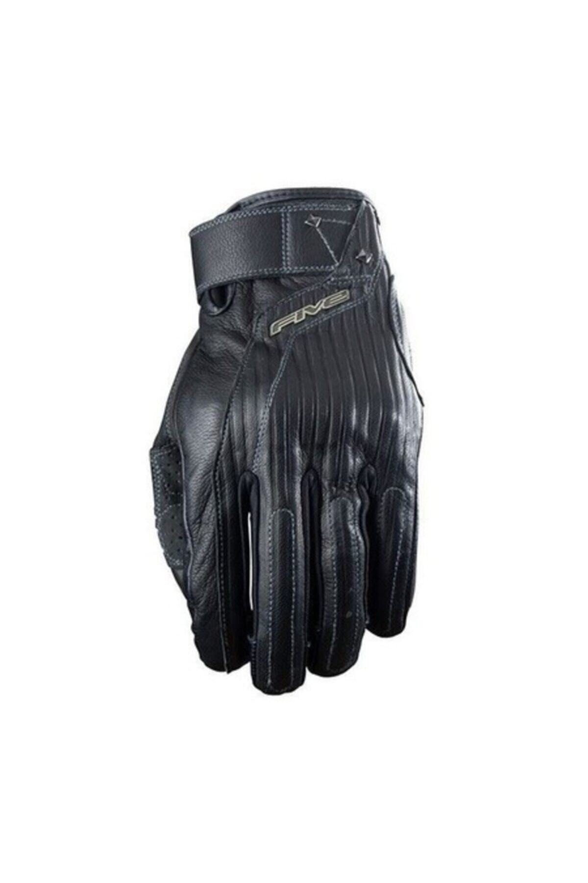 Five Gloves El Camino Siyah Deri Motosiklet Eldiveni
