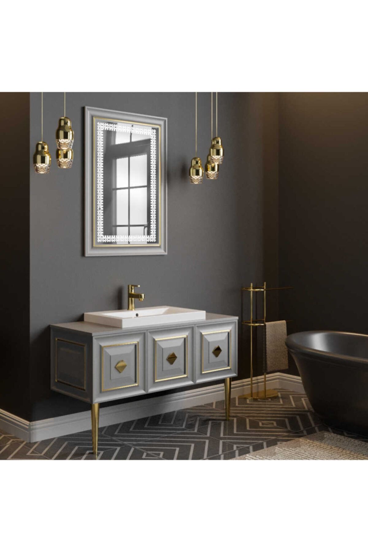Belinza Davlos 120 cm Banyo Dolabı Boy