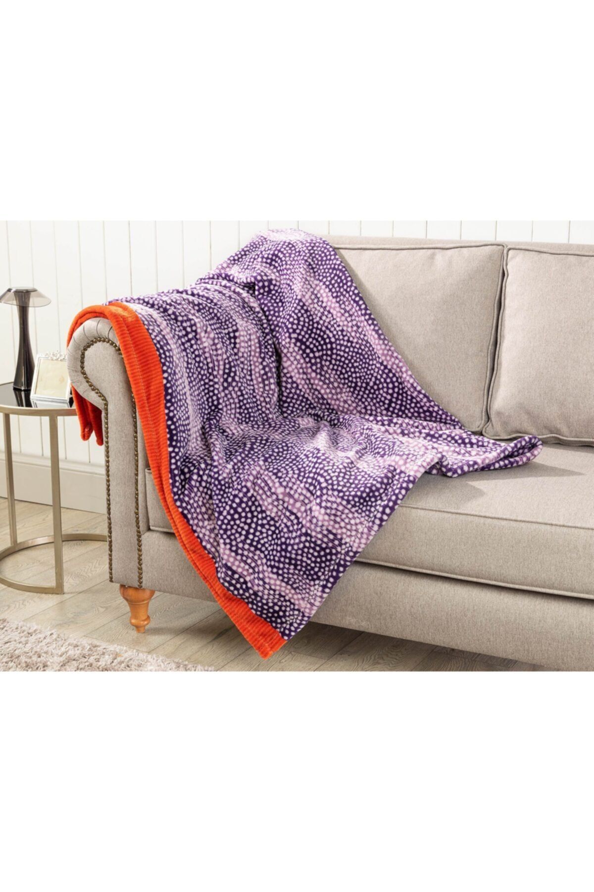 Madame Coco Fealty Welsoft Baskılı Tv Battaniyesi - Mor - 130x170 Cm