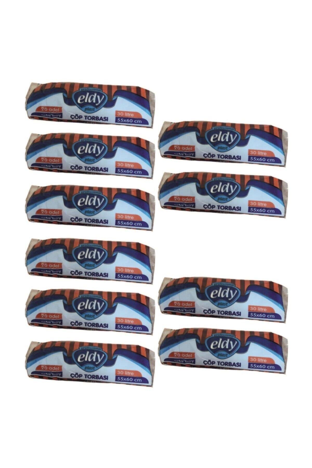 ELDY Orta Boy Çöp Poşeti 55x60 Mavi Rulo (20 Yaprak) - 10lu
