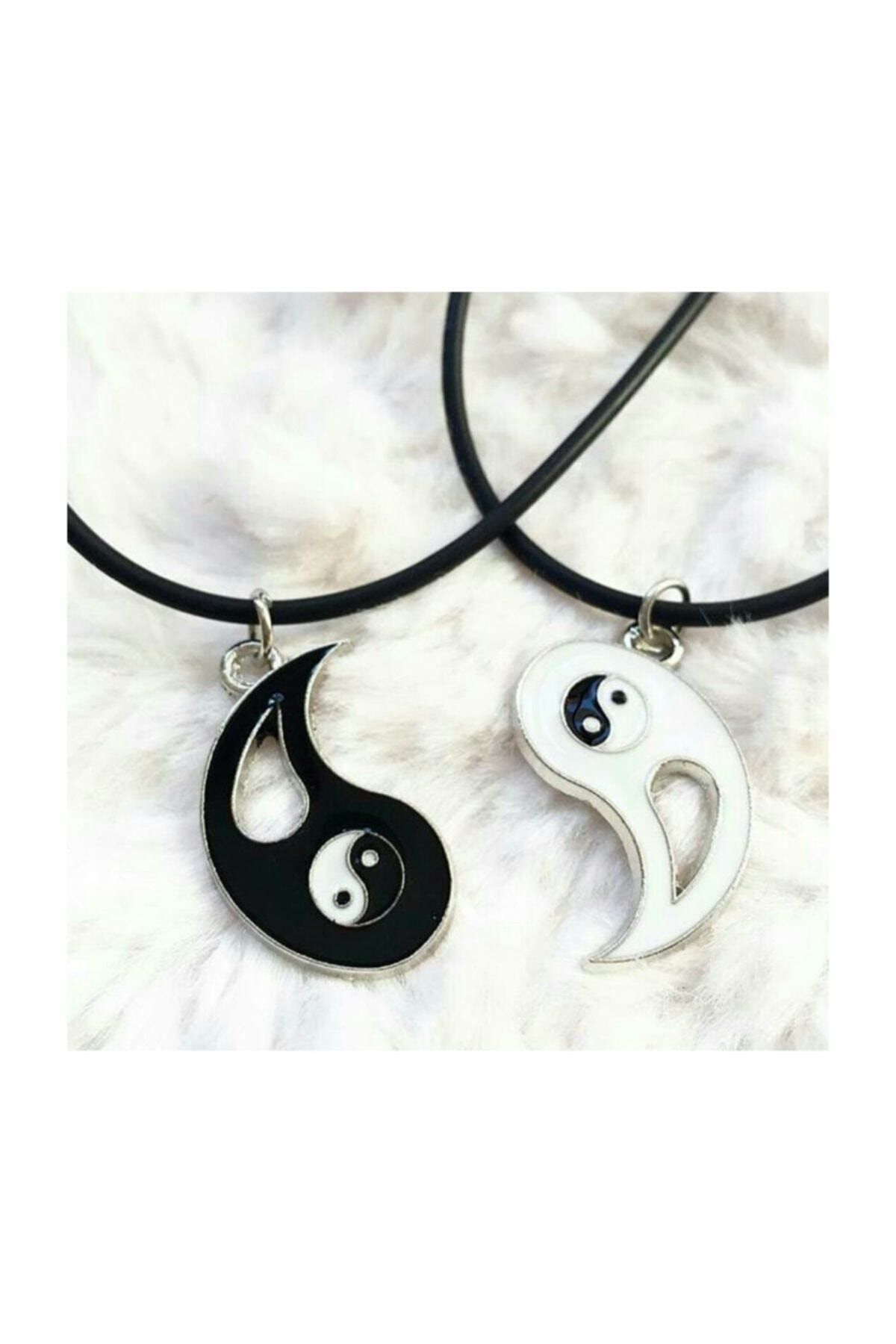 LapisButik Unisex Siyah Best Friends Kolye