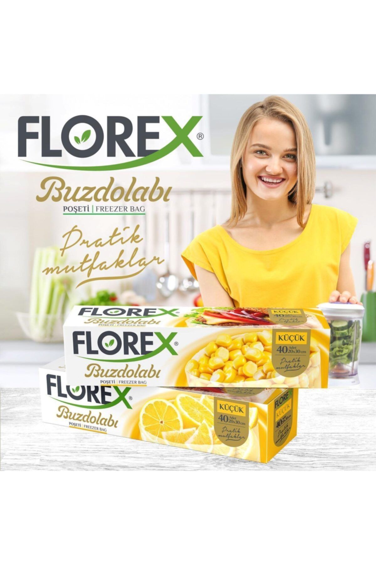 Florex Buzdolabı Poşeti Küçük Boy 20x30 Cm - 40 Adet