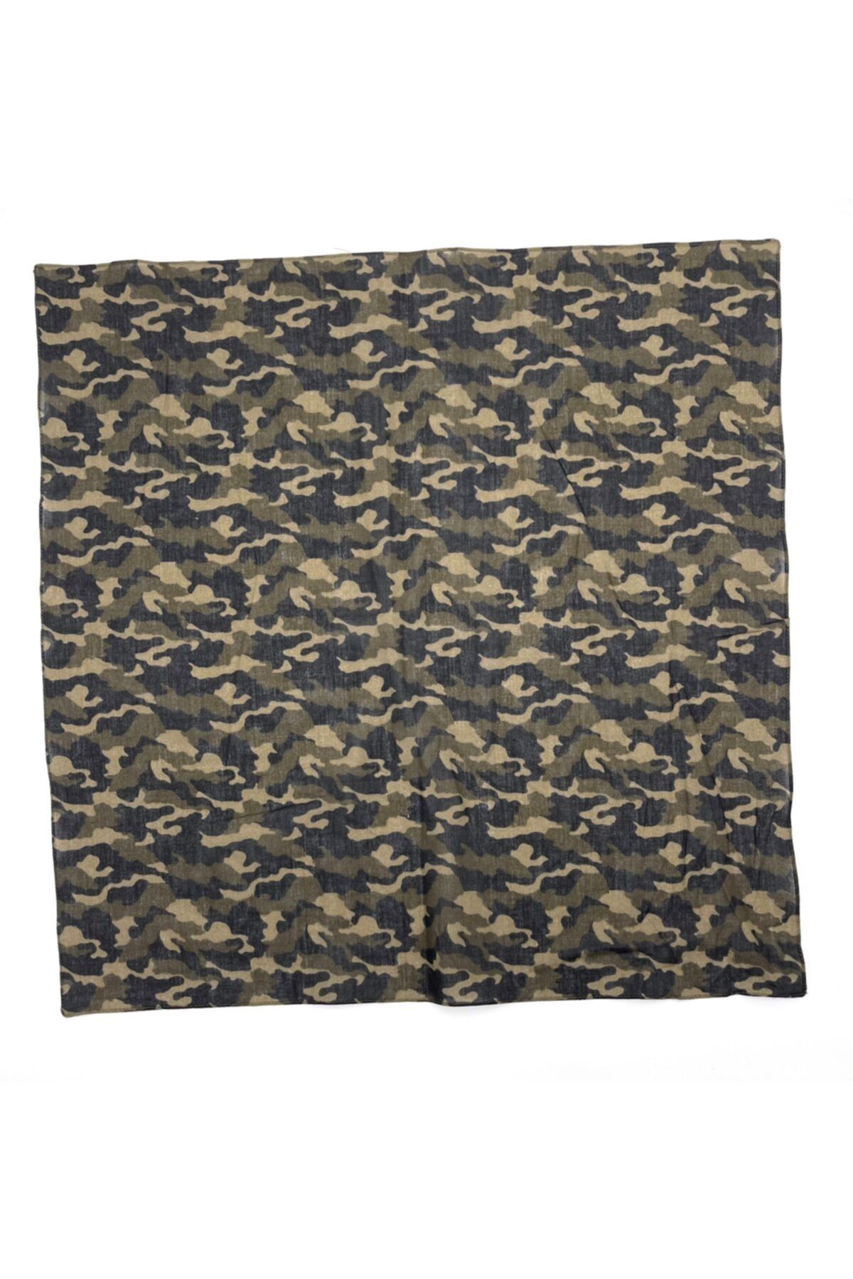 Naz Ipek Kamuflaj Desenli Pamuklu Bandana Fular