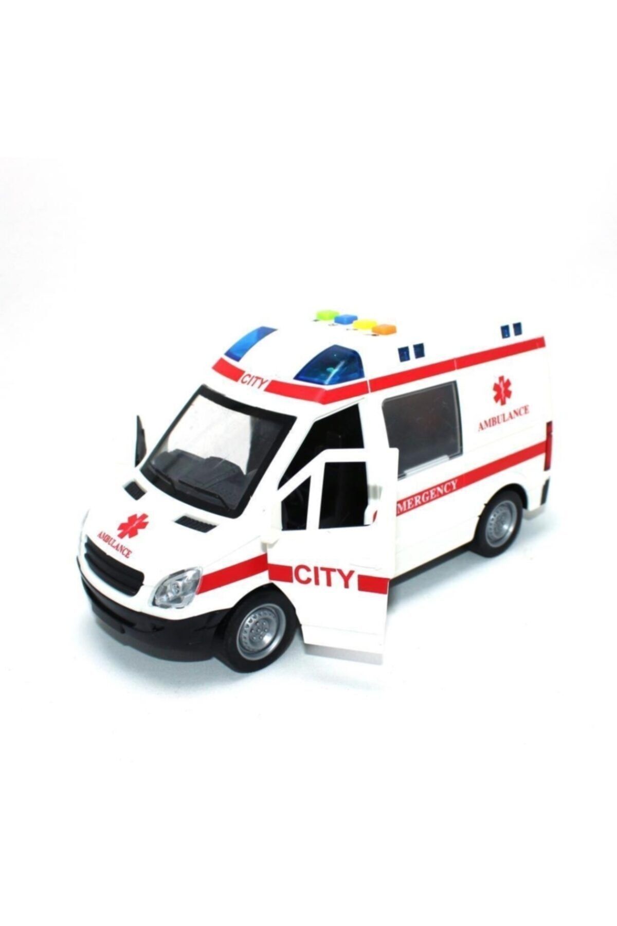 MONCHİCHİ Sesli Ve Işıklı Sürtmeli Ambulans, Kapılar Ve Arka Bagaj Kapağı Açılmalı