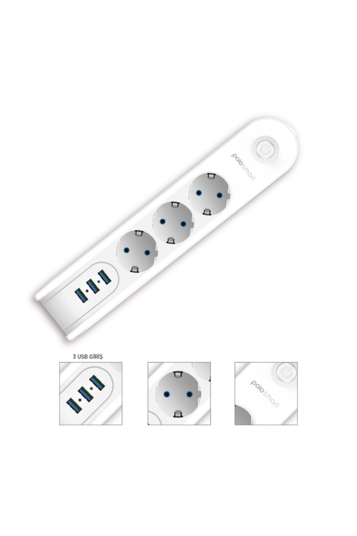 Polosmart Mp09 Termal Akım Korumalı Uzatma Kablosu 2m