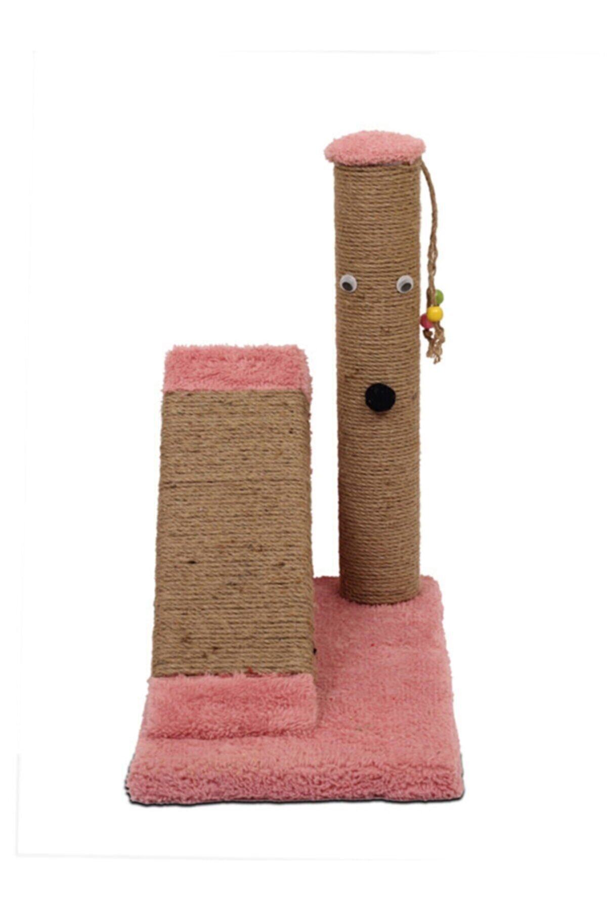 SENNEDİLERSEN Pembe Kedi Tırmalama Rampası Ve Tırmalama Direği